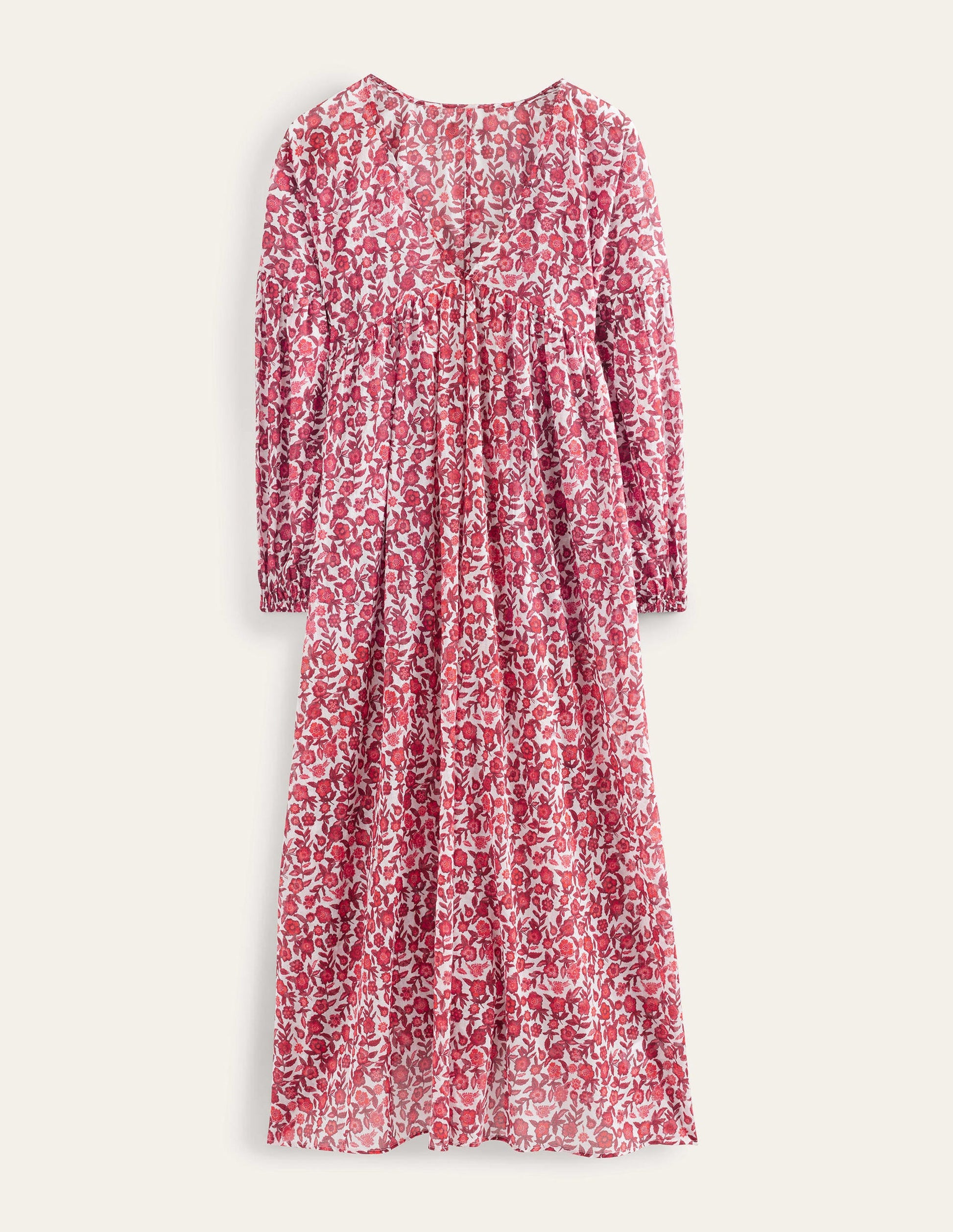 Sarah Maxi Kaftan Dress-Poinsettia, Pansy Bloom-5
