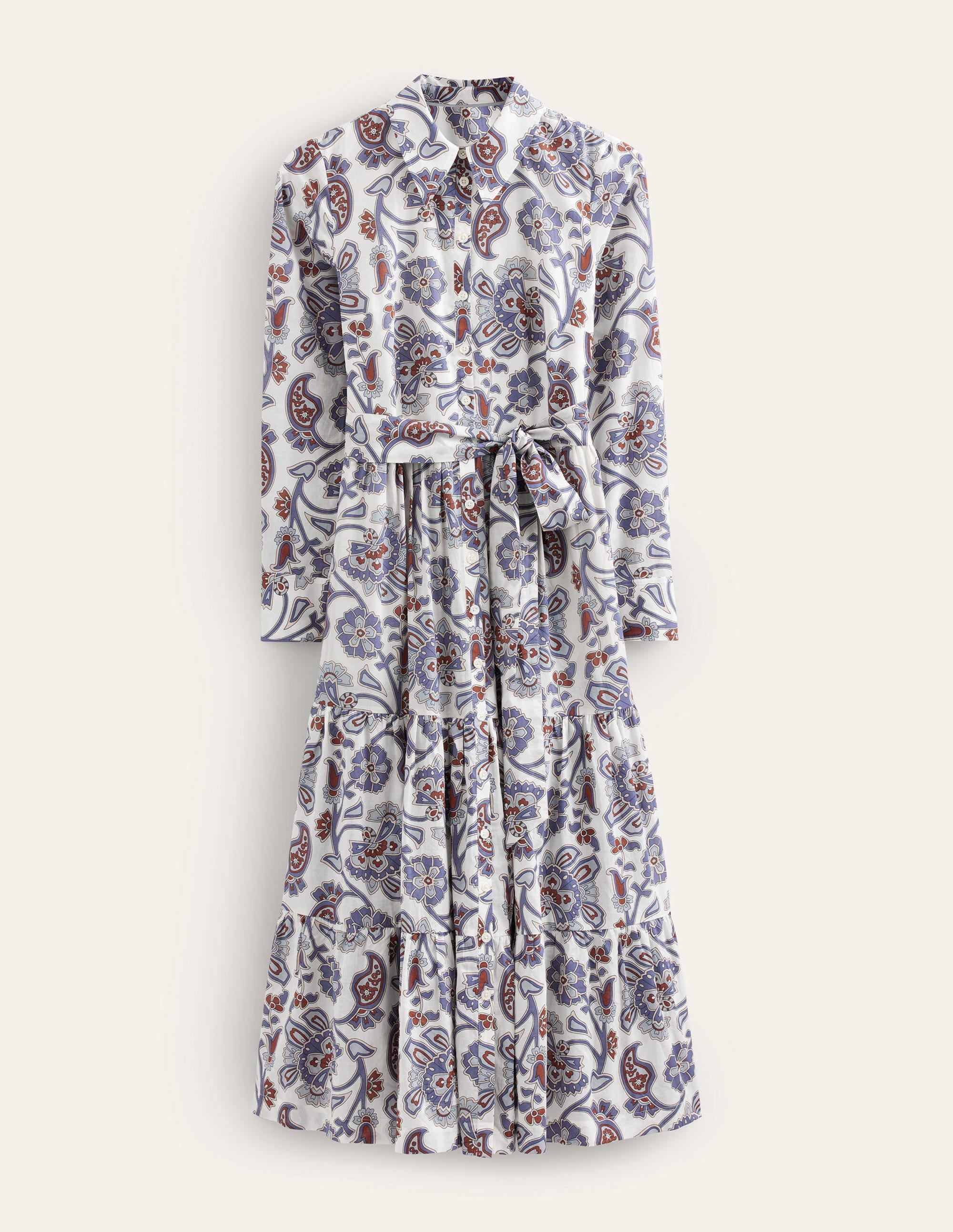 Flo Midi-Hemdblusenkleid aus Baumwolle-Nachtblau - Image 6
