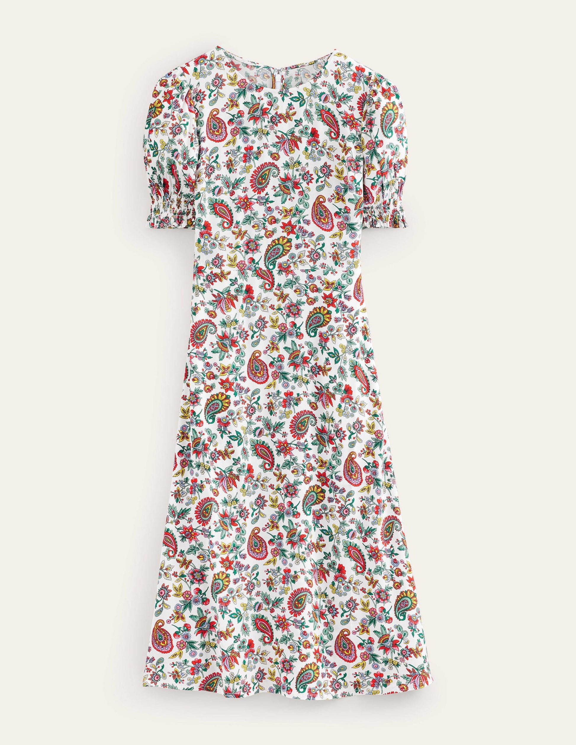Corinne Midi-Teekleid-Bunt, Löwenzahnmuster-6