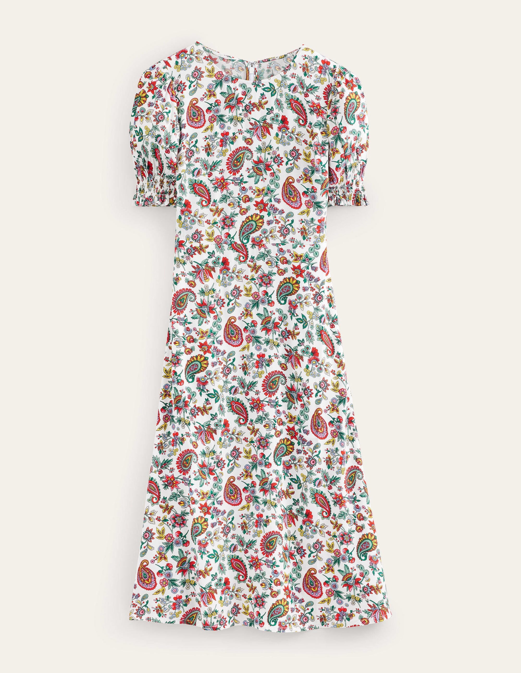 Corinne Midi-Teekleid-Bunt, Löwenzahnmuster - Image 6