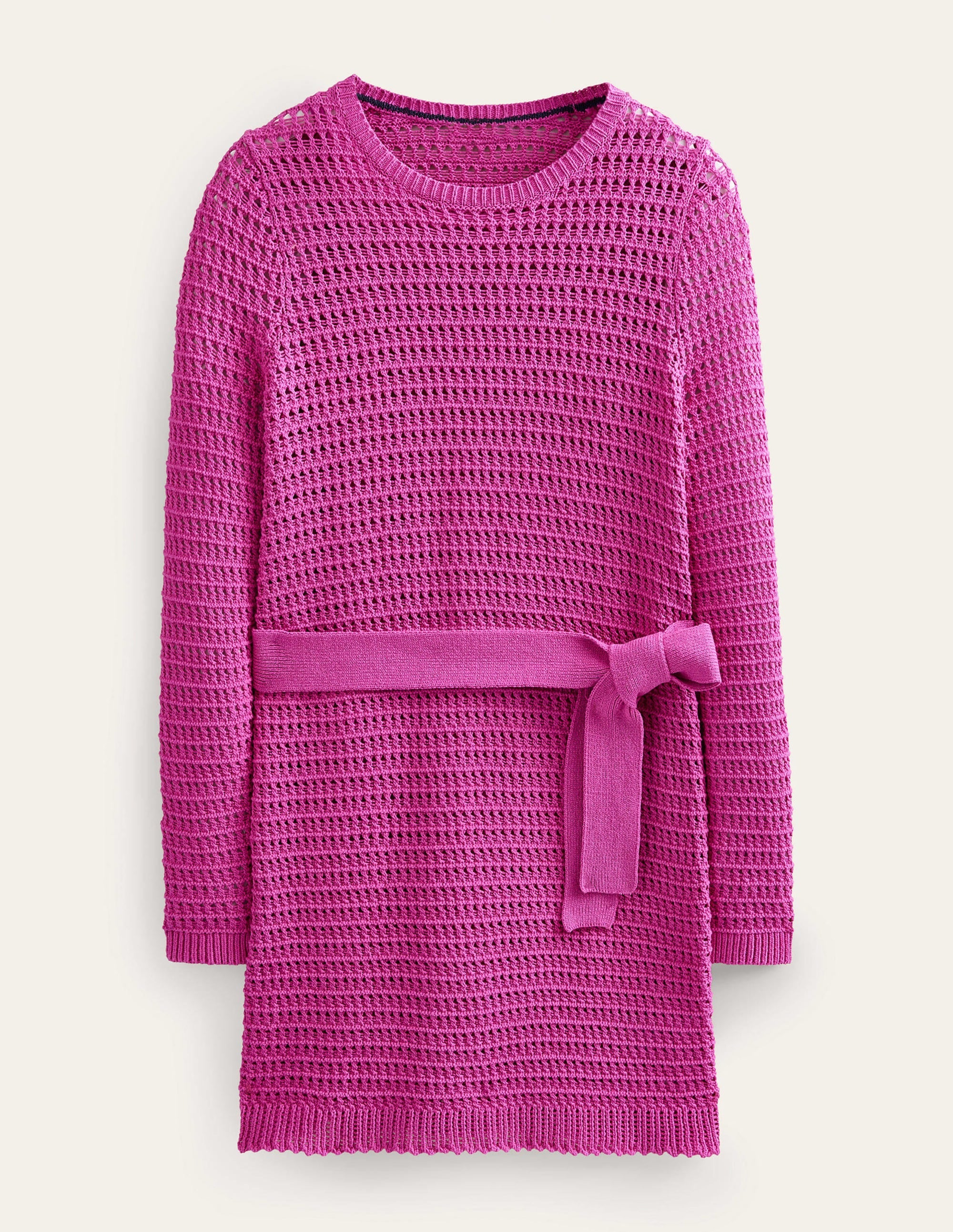 Robe en maille crochetée-Rose violette - Image 5