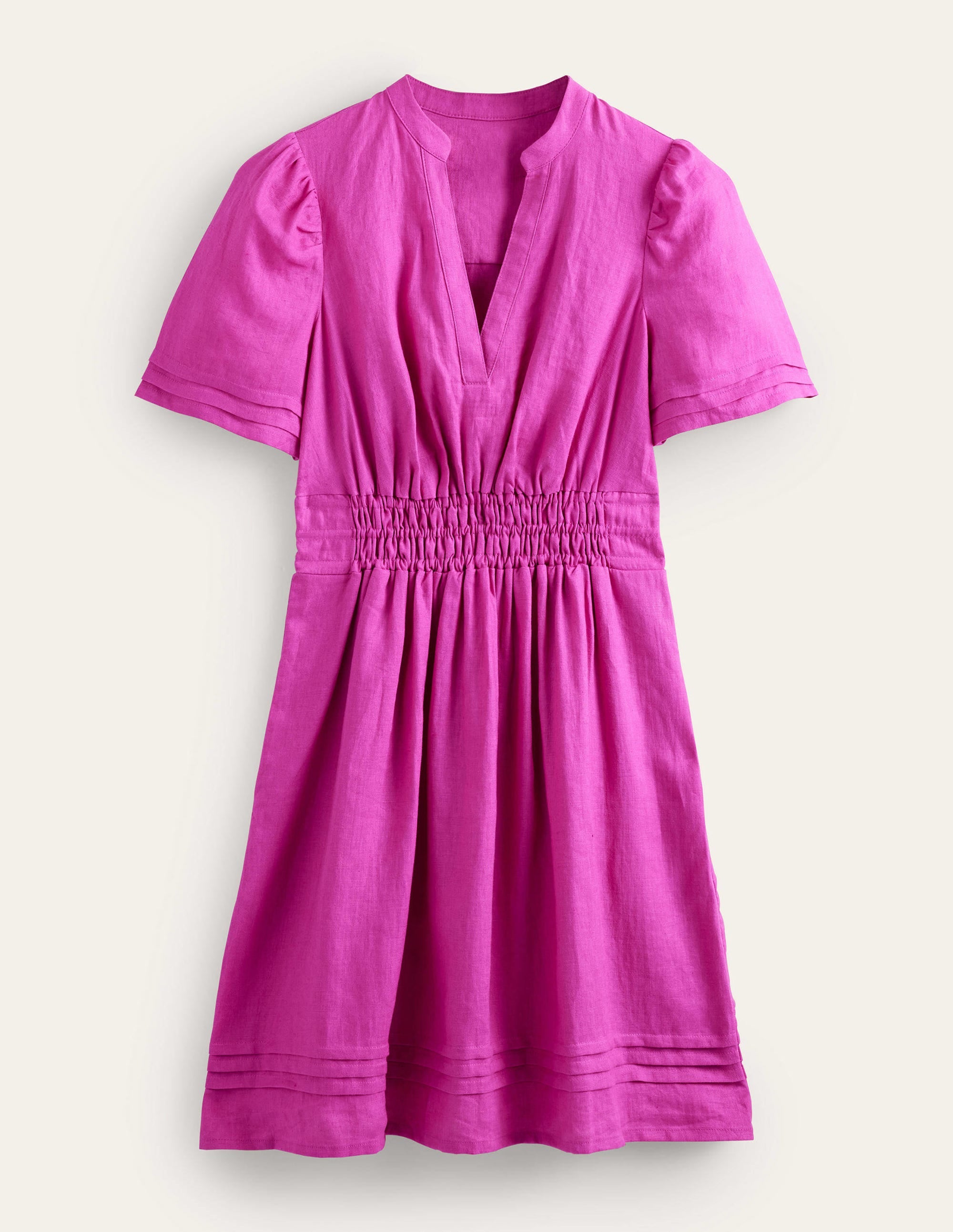 Minikleid mit Biesenfalten-Magenta - Image 5