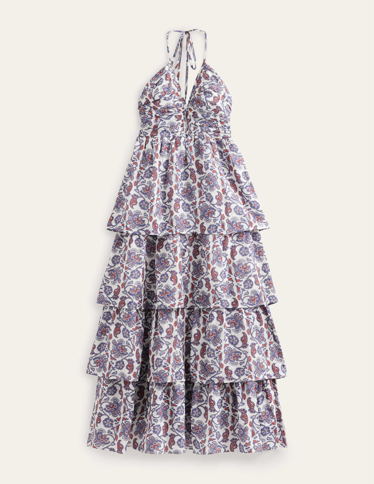 Gestuftes Maxi-Kleid mit Raffungen-Nachtblau - Image 7