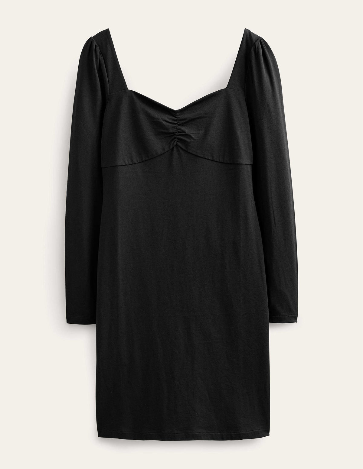 Jersey-Minikleid mit Herzausschnitt-Schwarz - Image 6