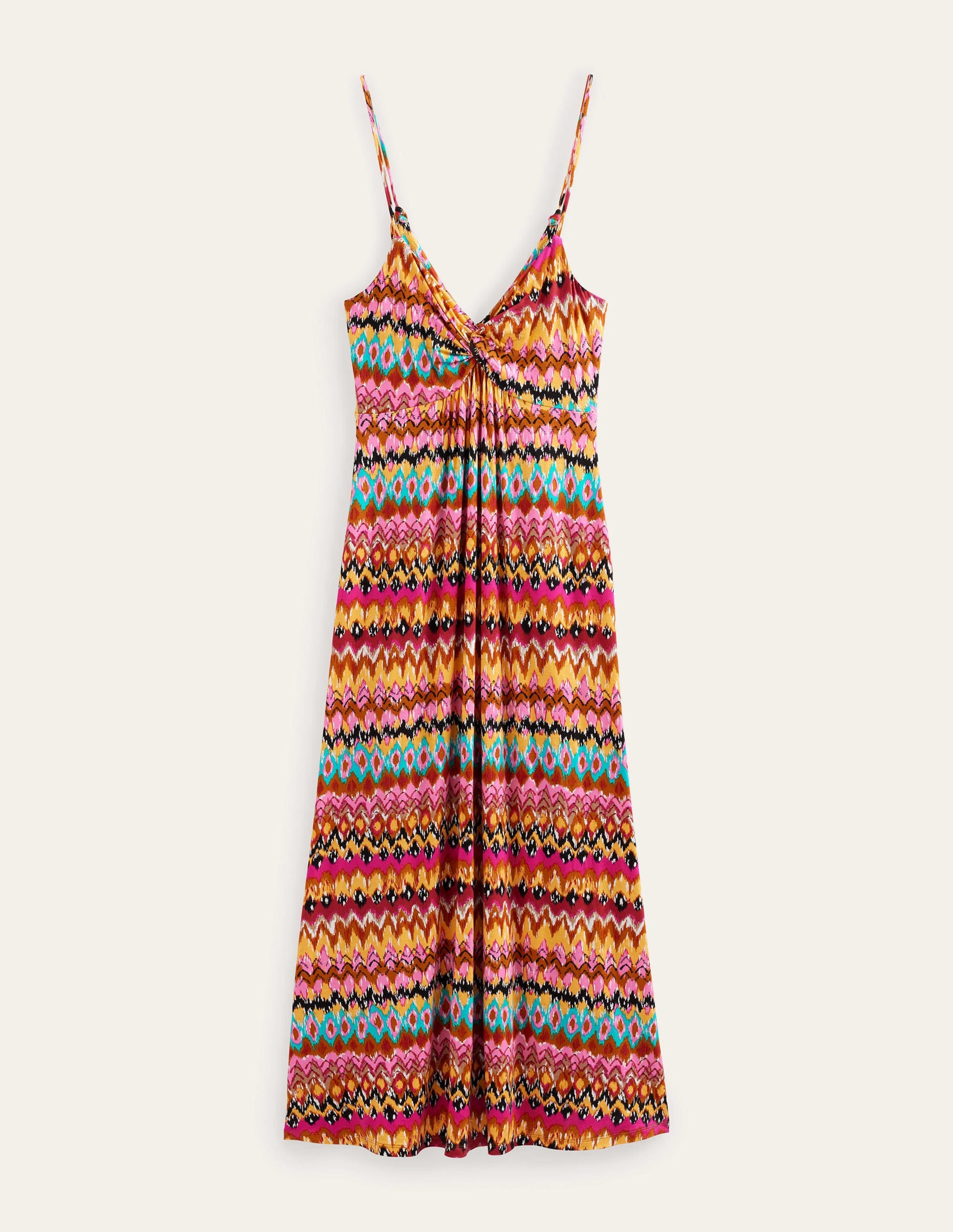 Träger-Maxikleid aus Jersey-Bunt, Strukturiertes Ikat - Image 6