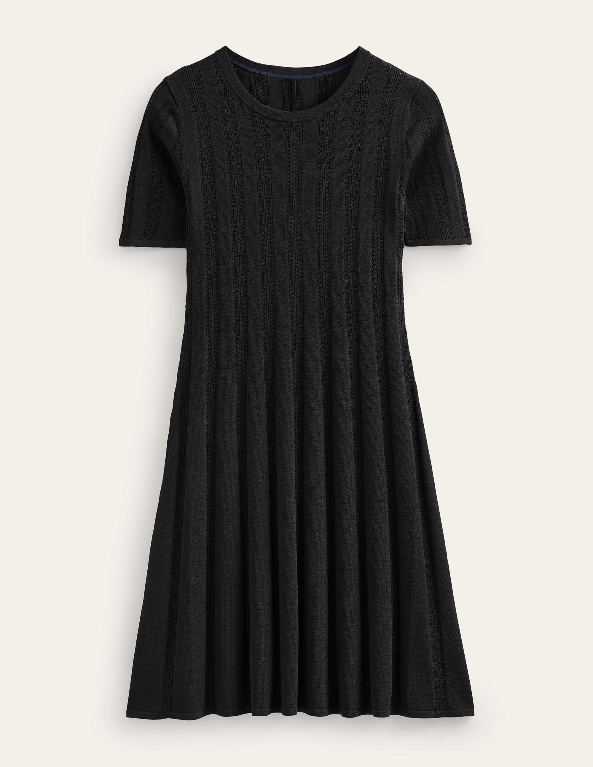 Ausgestelltes Minikleid mit Ziernähten-Schwarz - Image 6