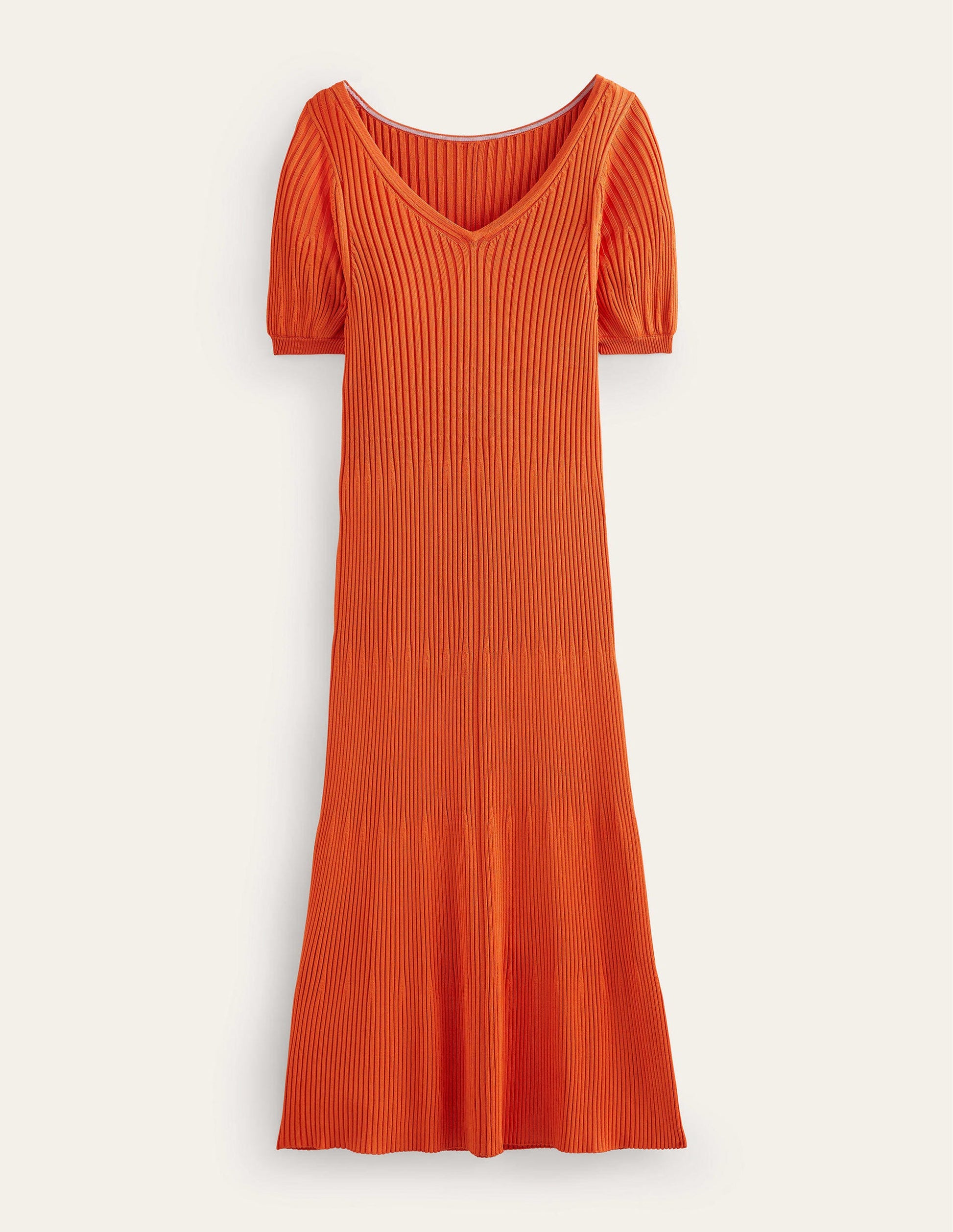 Robe empire en maille-Kumquat-6
