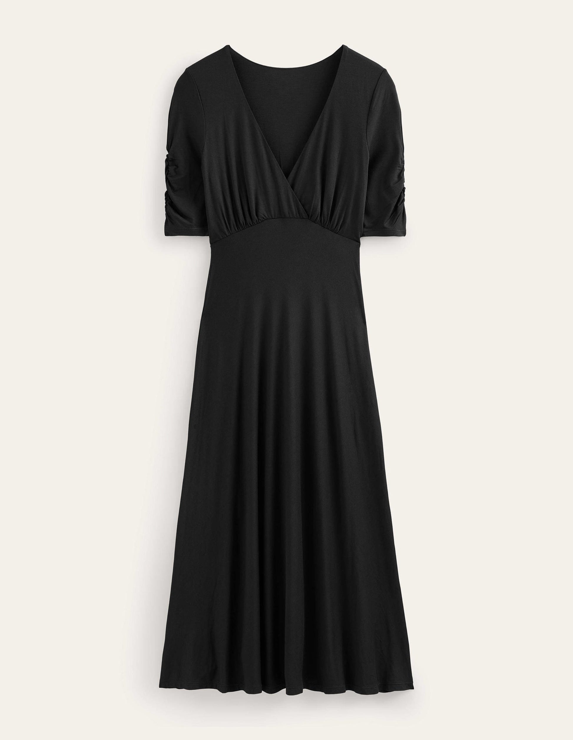 Rebecca Midi-Teekleid aus Jersey-Schwarz-5