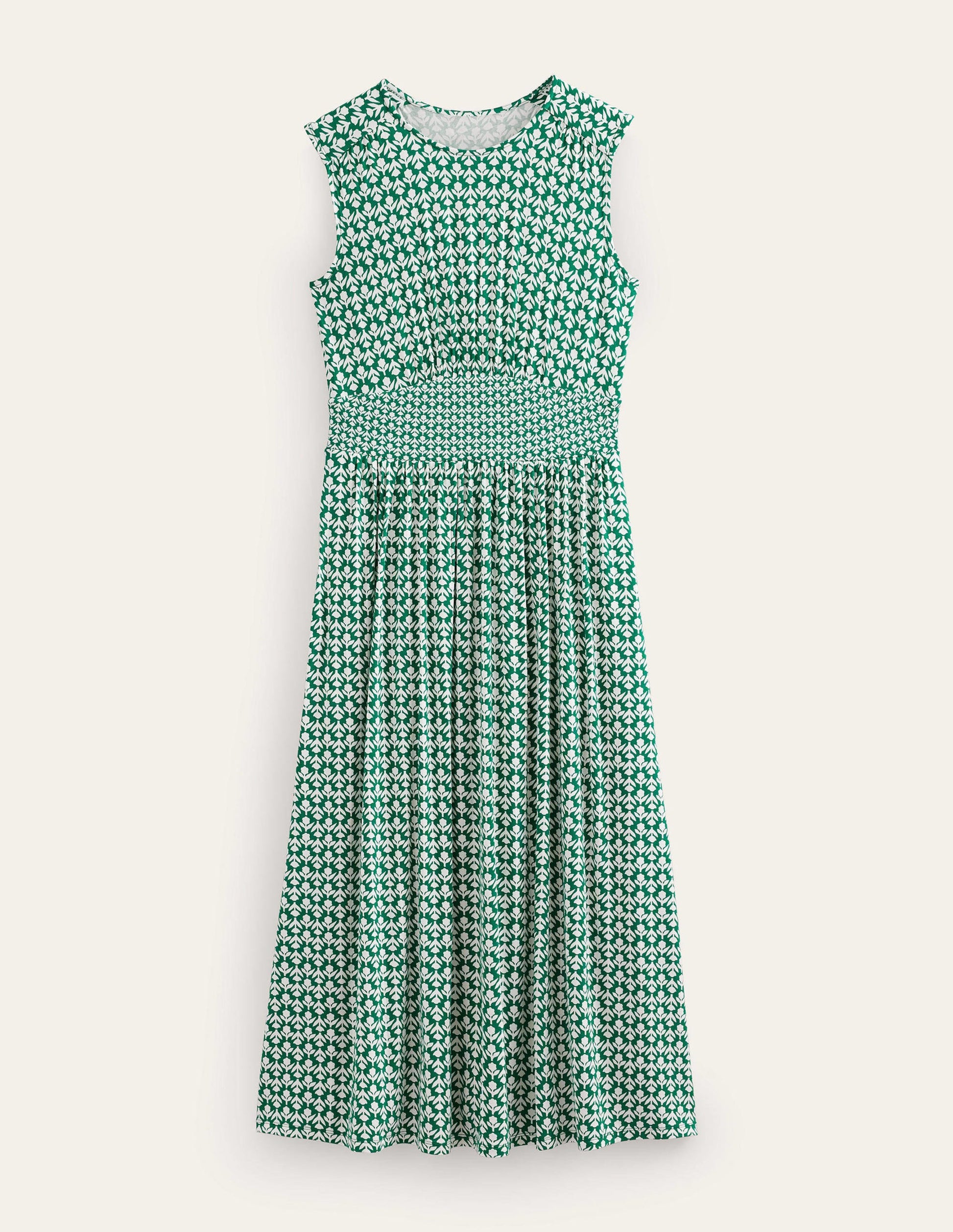 Thea Ärmelloses Midikleid-Flaschengrün, Tulpenzweig-5