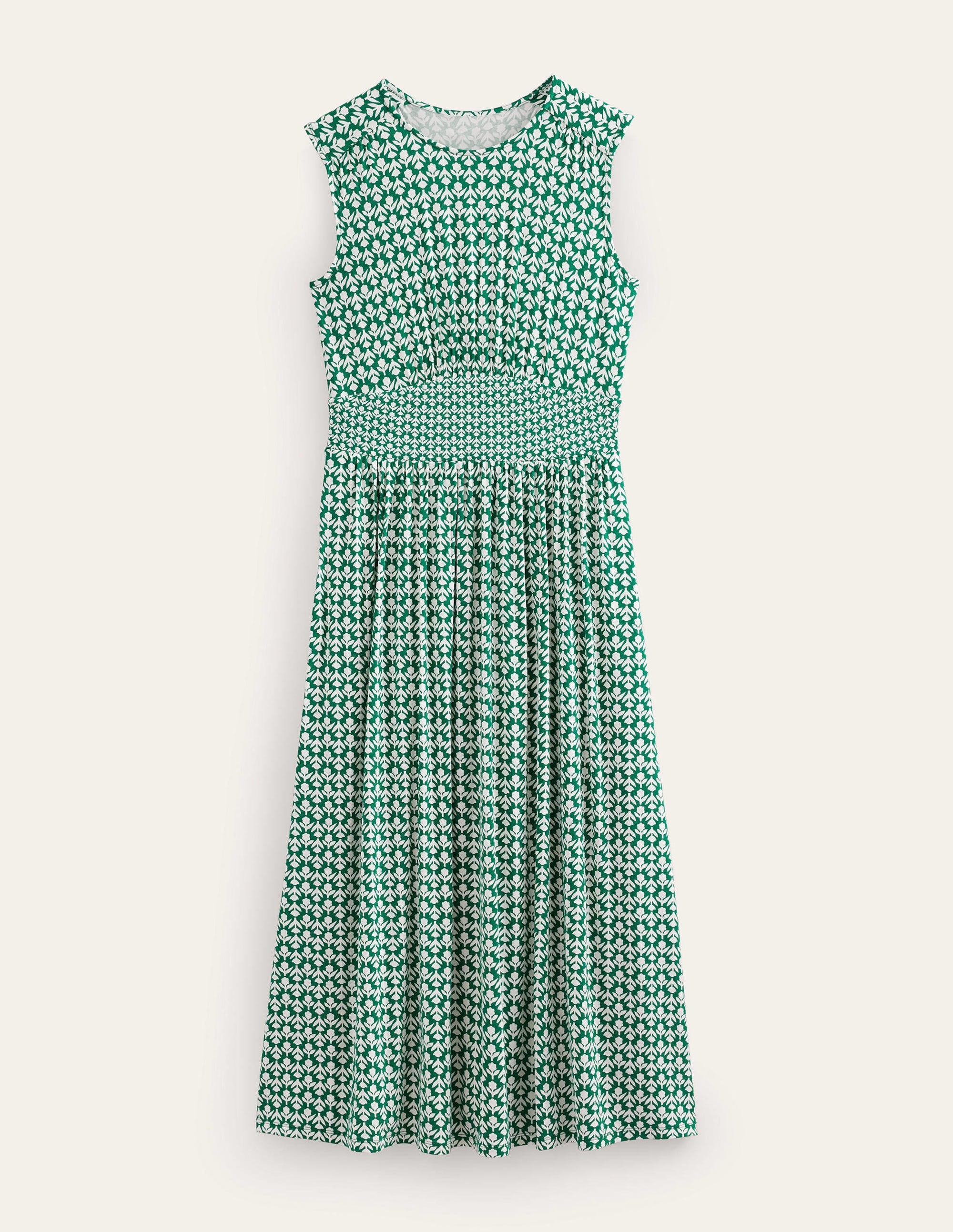 Thea Ärmelloses Midikleid-Flaschengrün, Tulpenzweig - Image 5