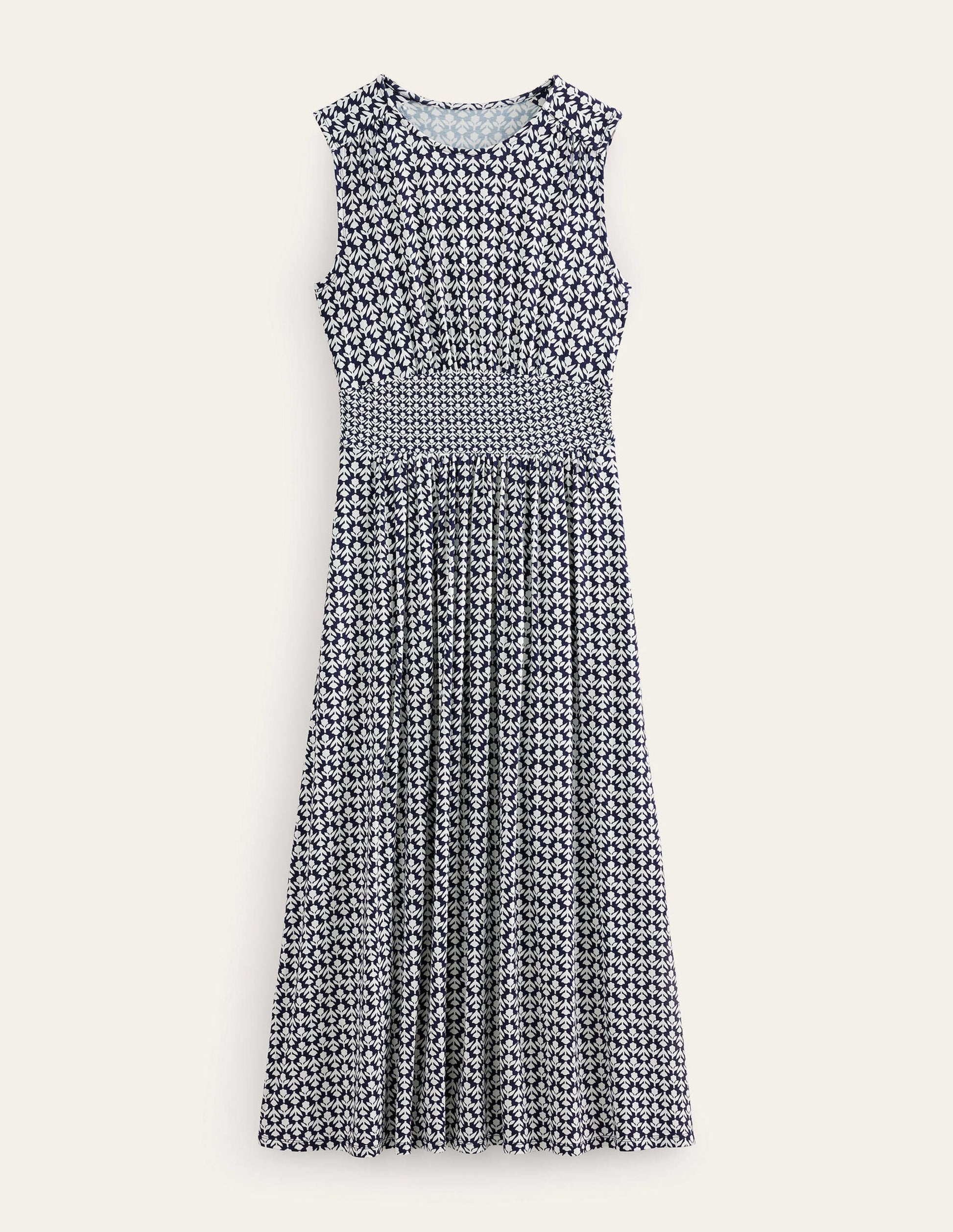 Thea Ärmelloses Midikleid-Französisches Marineblau, Tulpenzweig-6