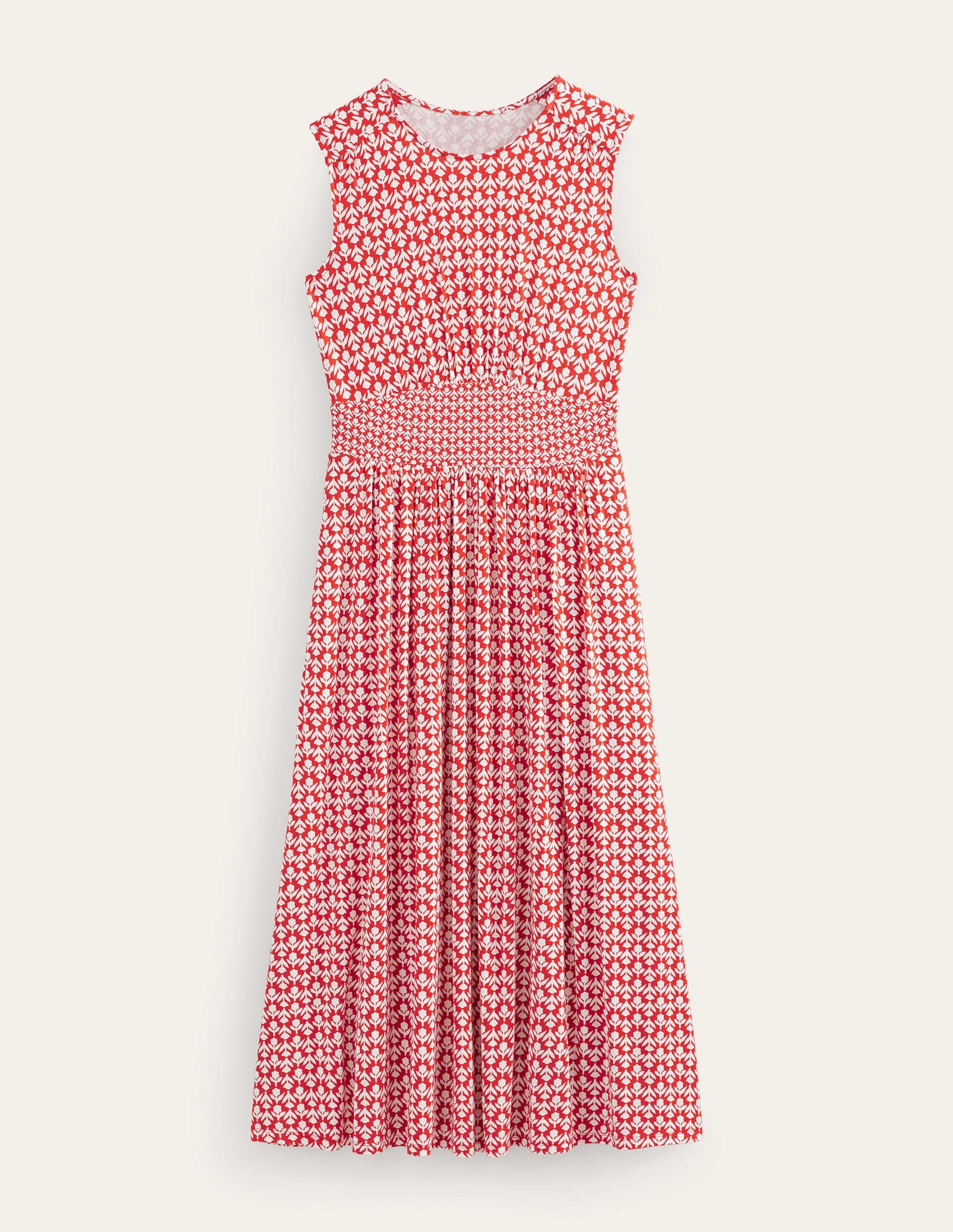 Robe midi Thea sans manches-Vermillon, motif Tulip Pop - Image 5