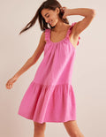 Seihtuch-Trägerkleid-Festivalrosa