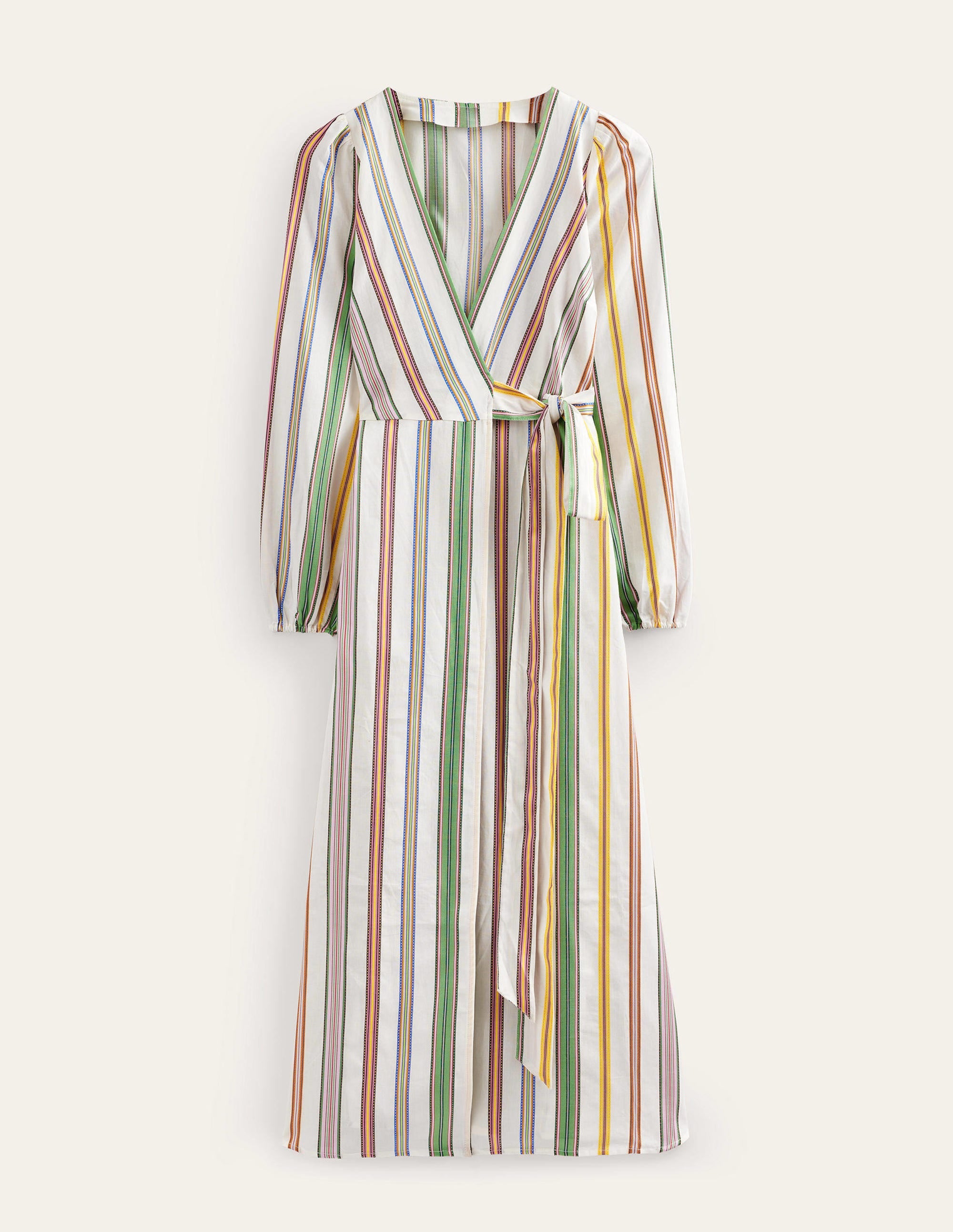 Maxi-Wickelkleid mit Stufen-Bunt, Gestreift - Image 5