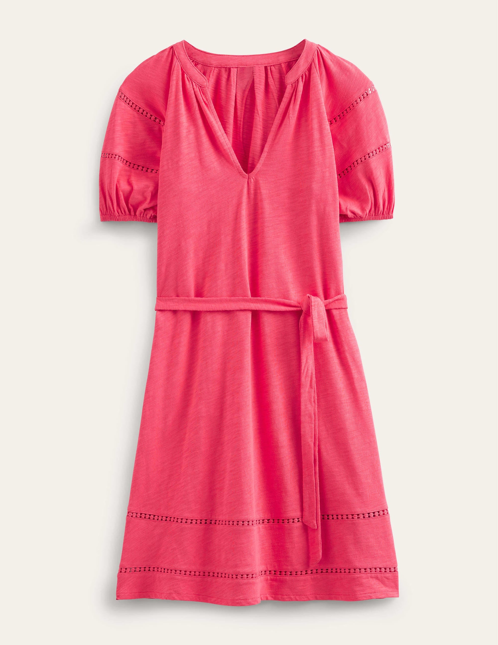 Jerseykleid mit Bortendetail-Knallige Pfingstrose - Image 5
