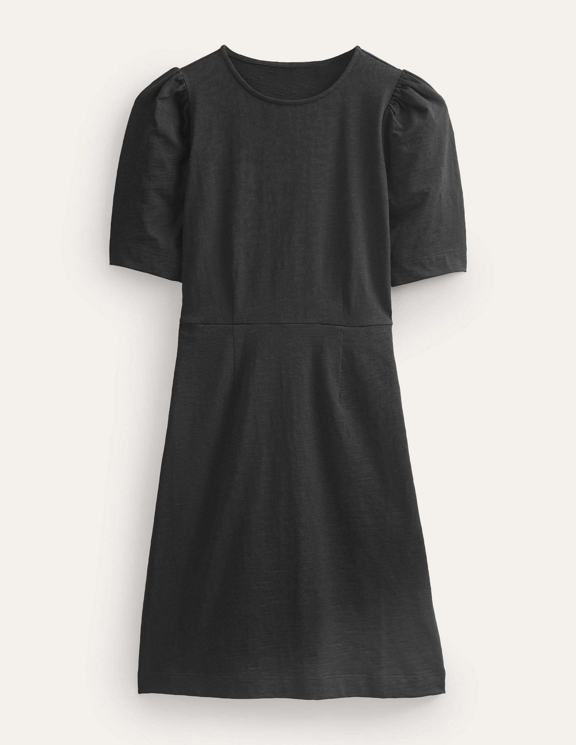 Jerseykleid mit Rundhalsausschnitt-Schwarz-5