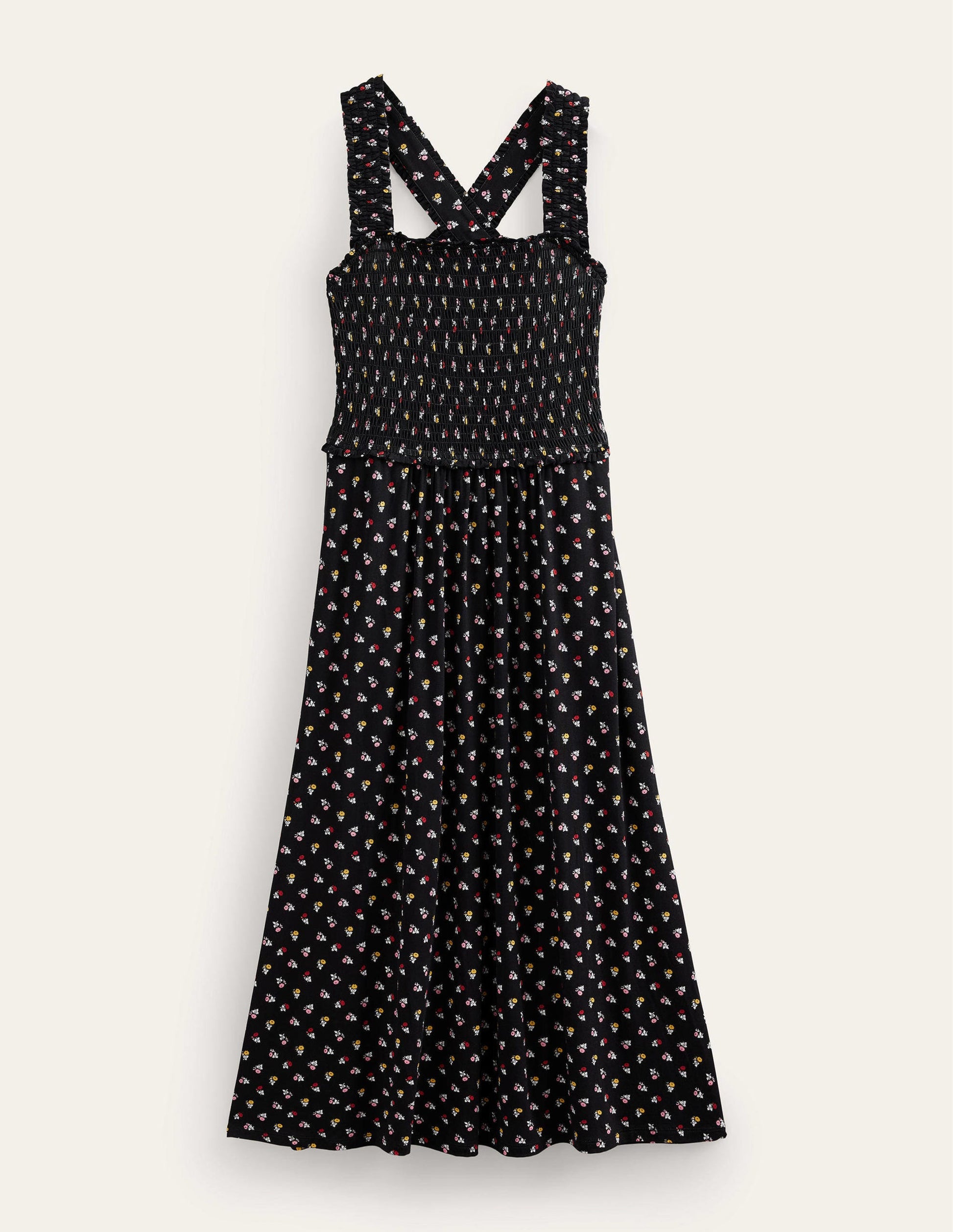 Cross Back Jersey Midi Dress-Black, Sweet Daisy-5