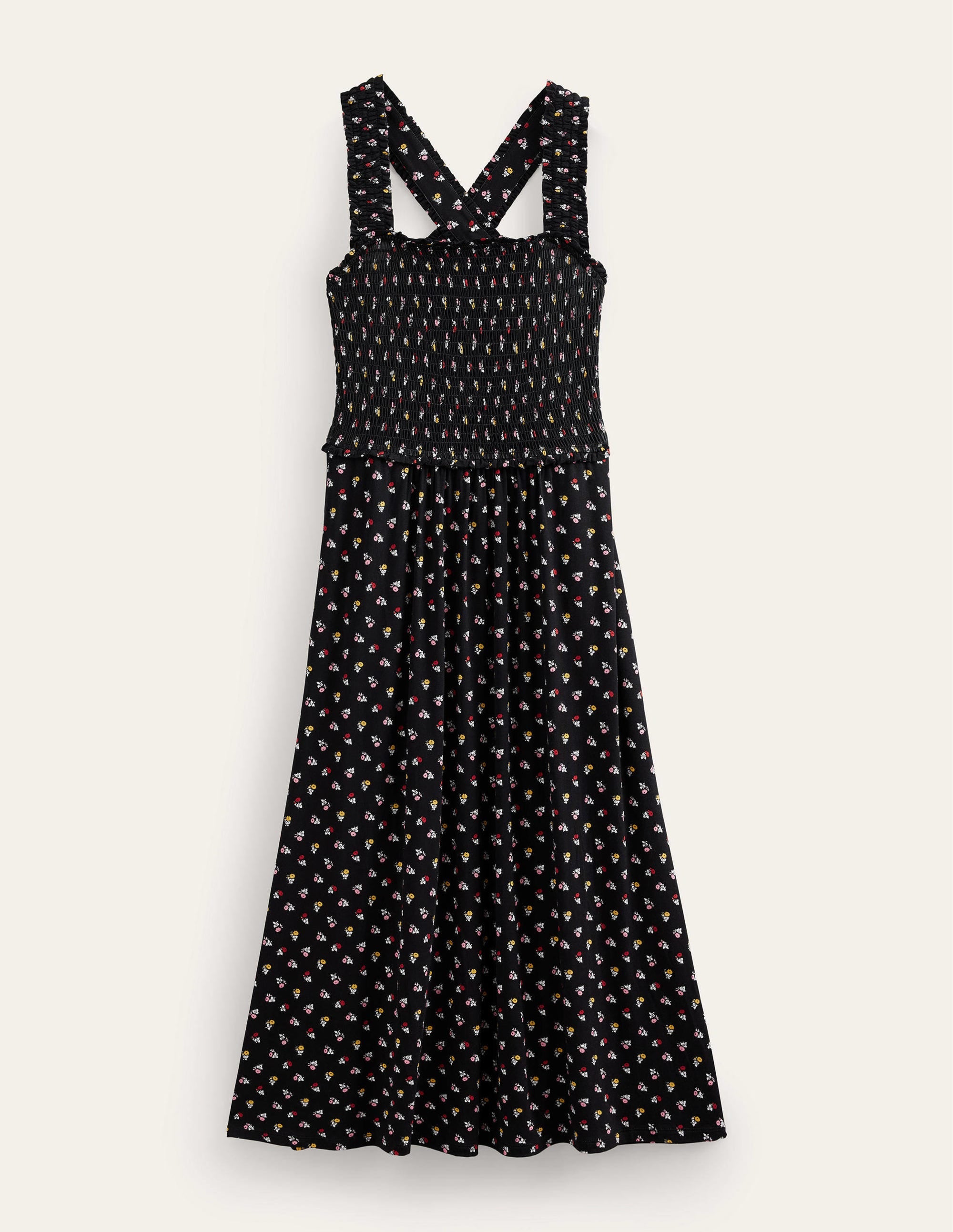 Cross Back Jersey Midi Dress-Black, Sweet Daisy - Image 5