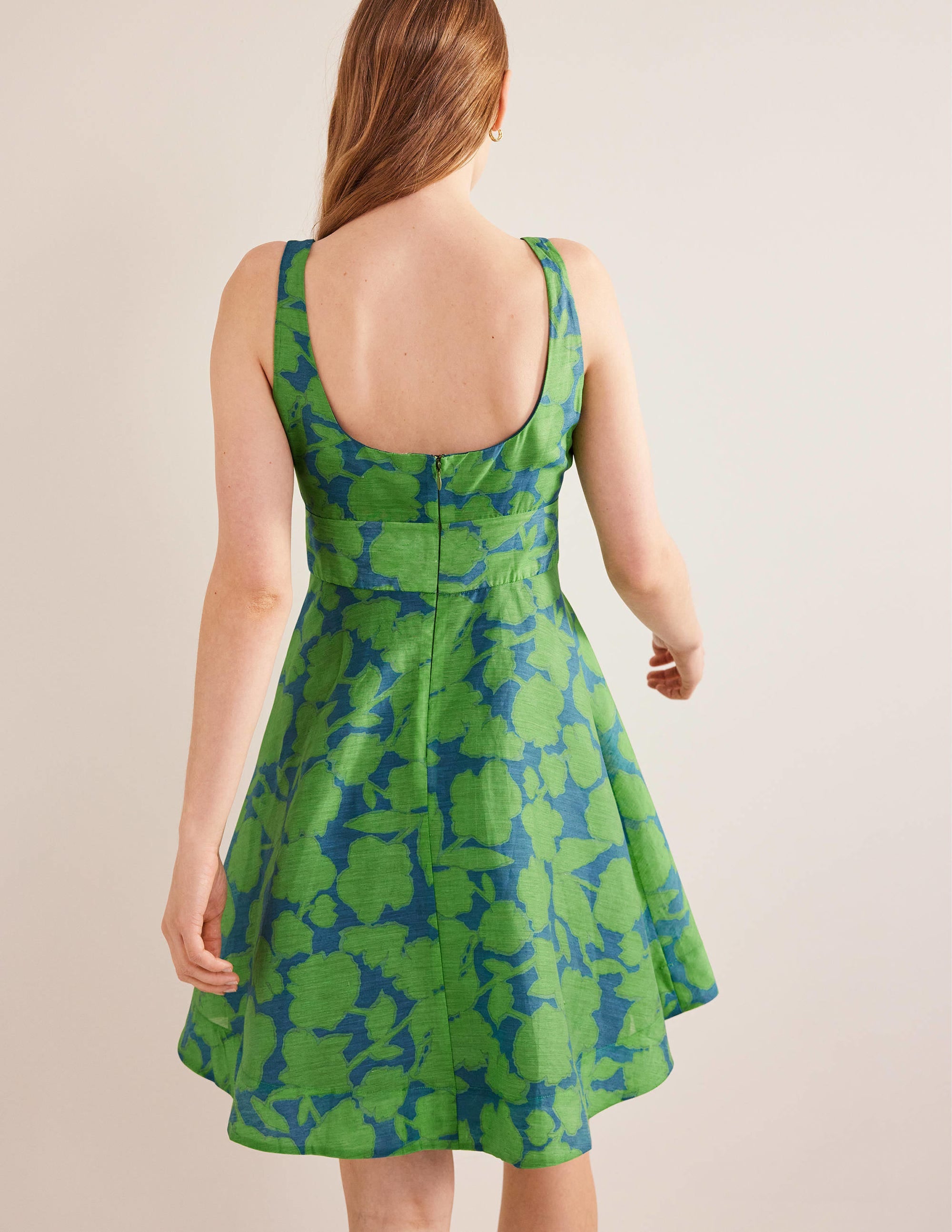 Organza Mini Dress-Jasmine Green, Windsor Bloom - Image 3
