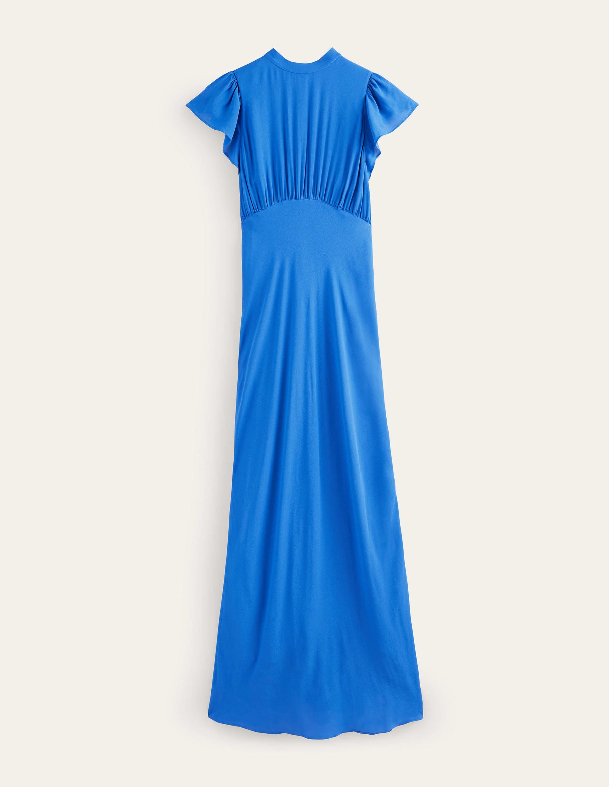 Maxikleid mit Nackenband-Cyan - Image 8