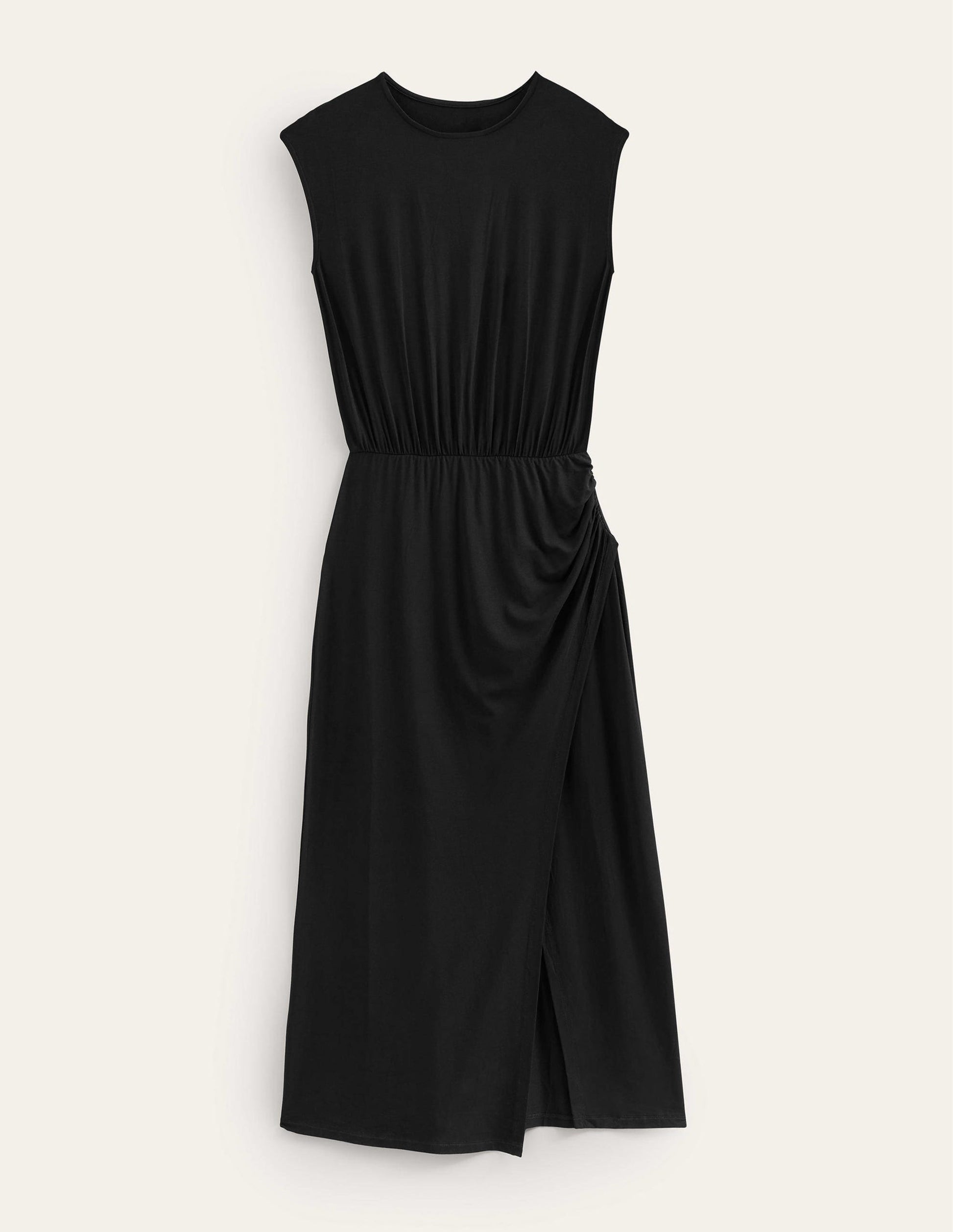 Säulen-Maxikleid aus Jersey-Schwarz-5