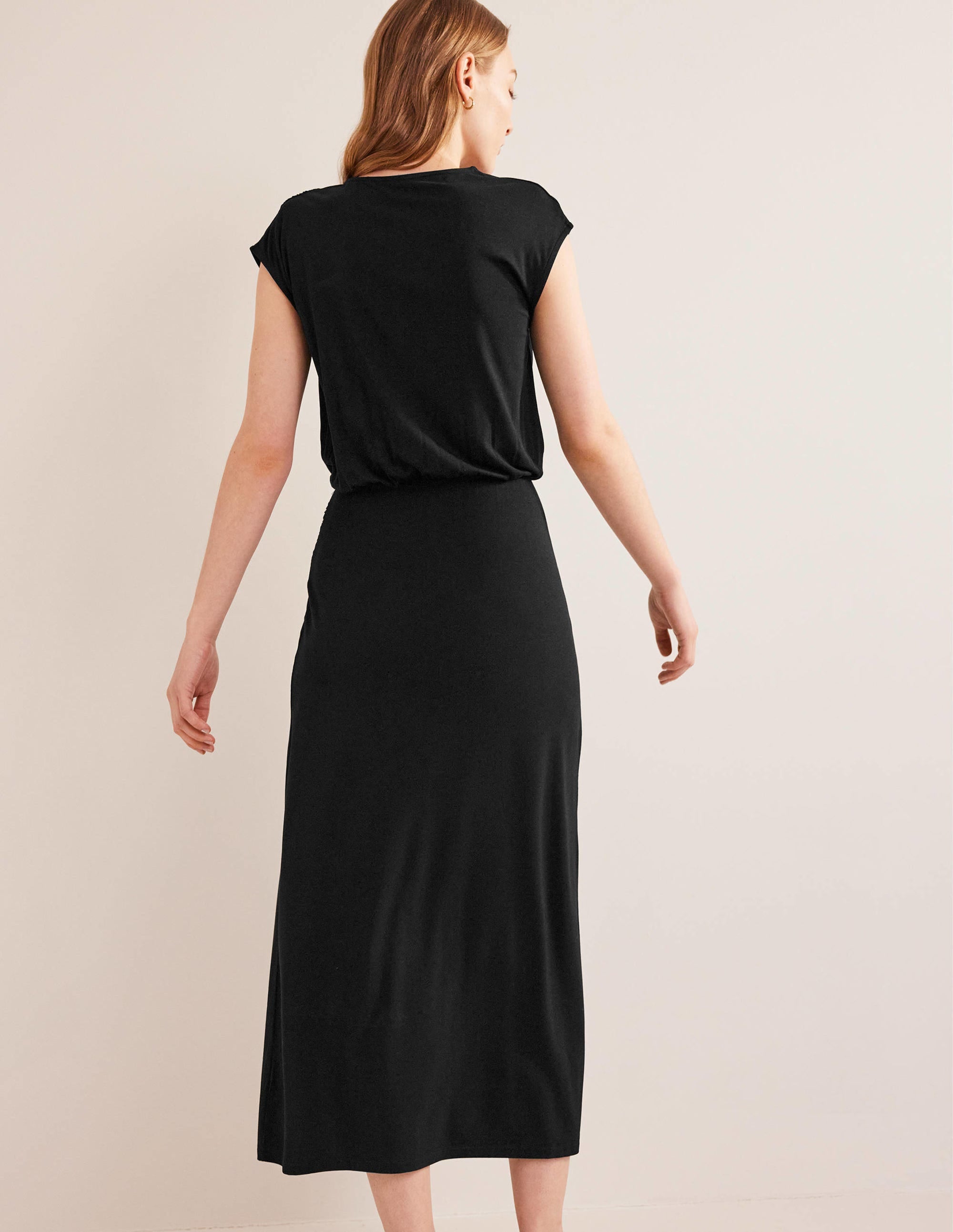 Säulen-Maxikleid aus Jersey-Schwarz - Image 3
