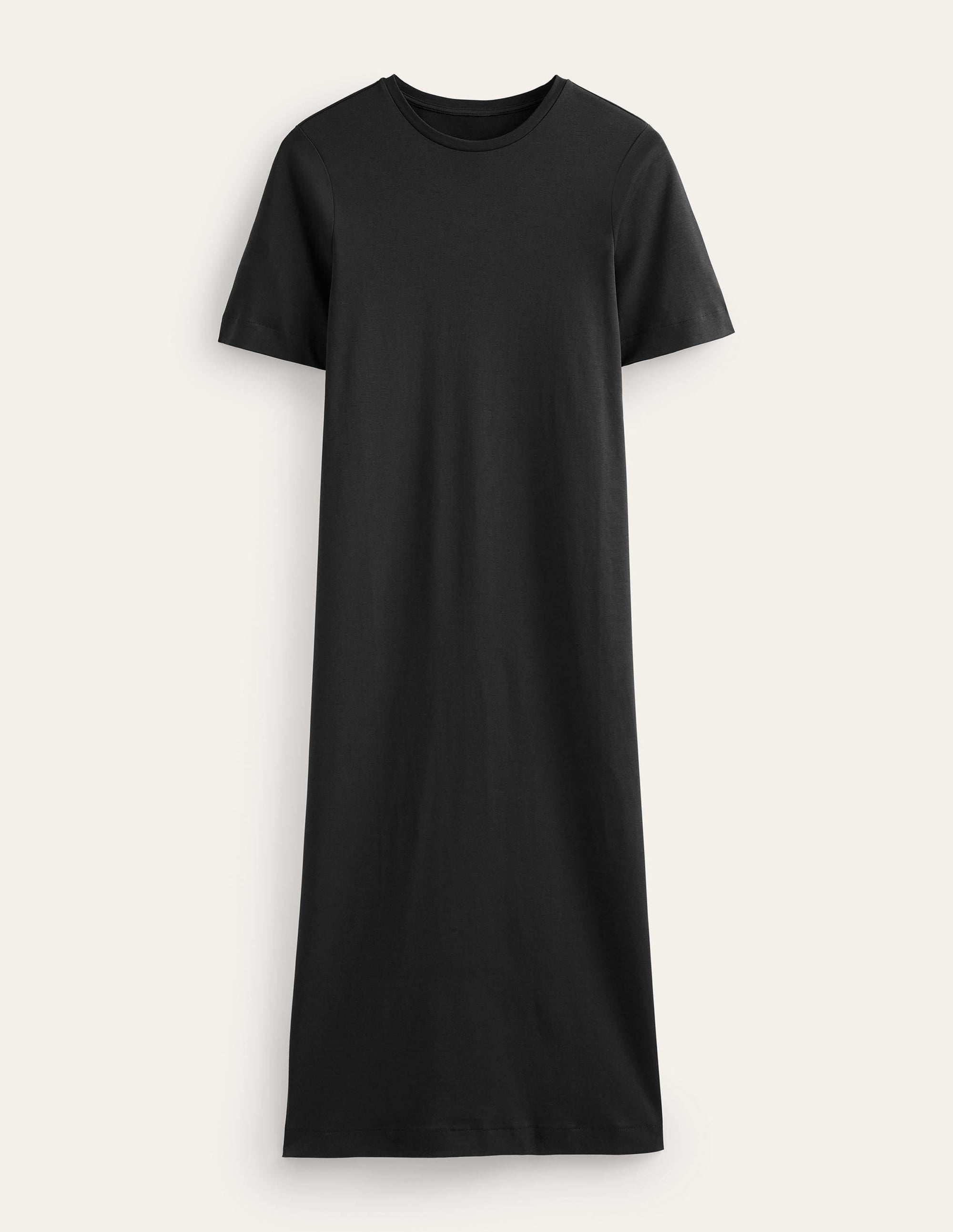 Midi-T-Shirt-Kleid aus Jersey-Schwarz - Image 5