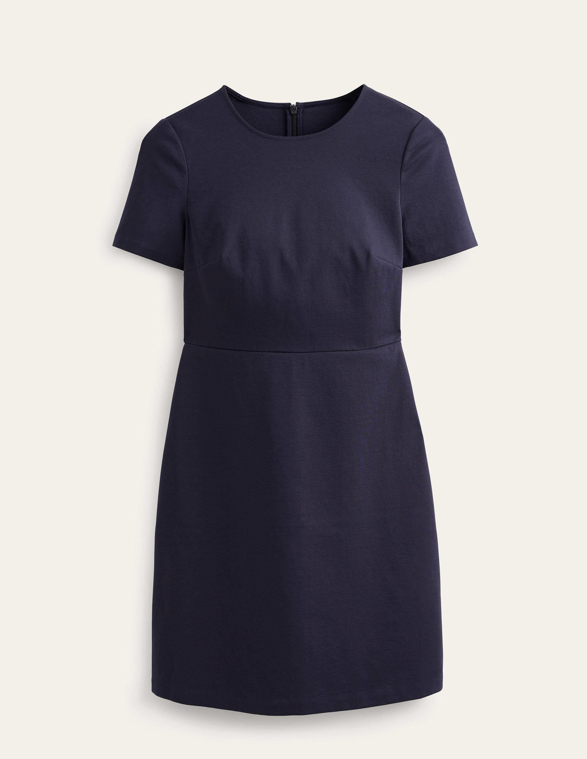 Mini-robe fourreau en jersey-Bleu marine - Image 5