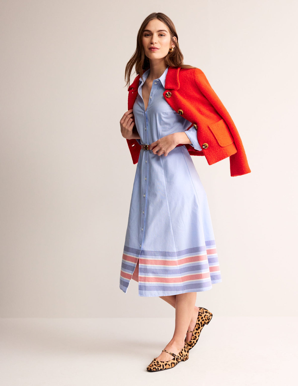 Kate Chambray-Hemdblusenkleid-Faux-Uni - Image 5