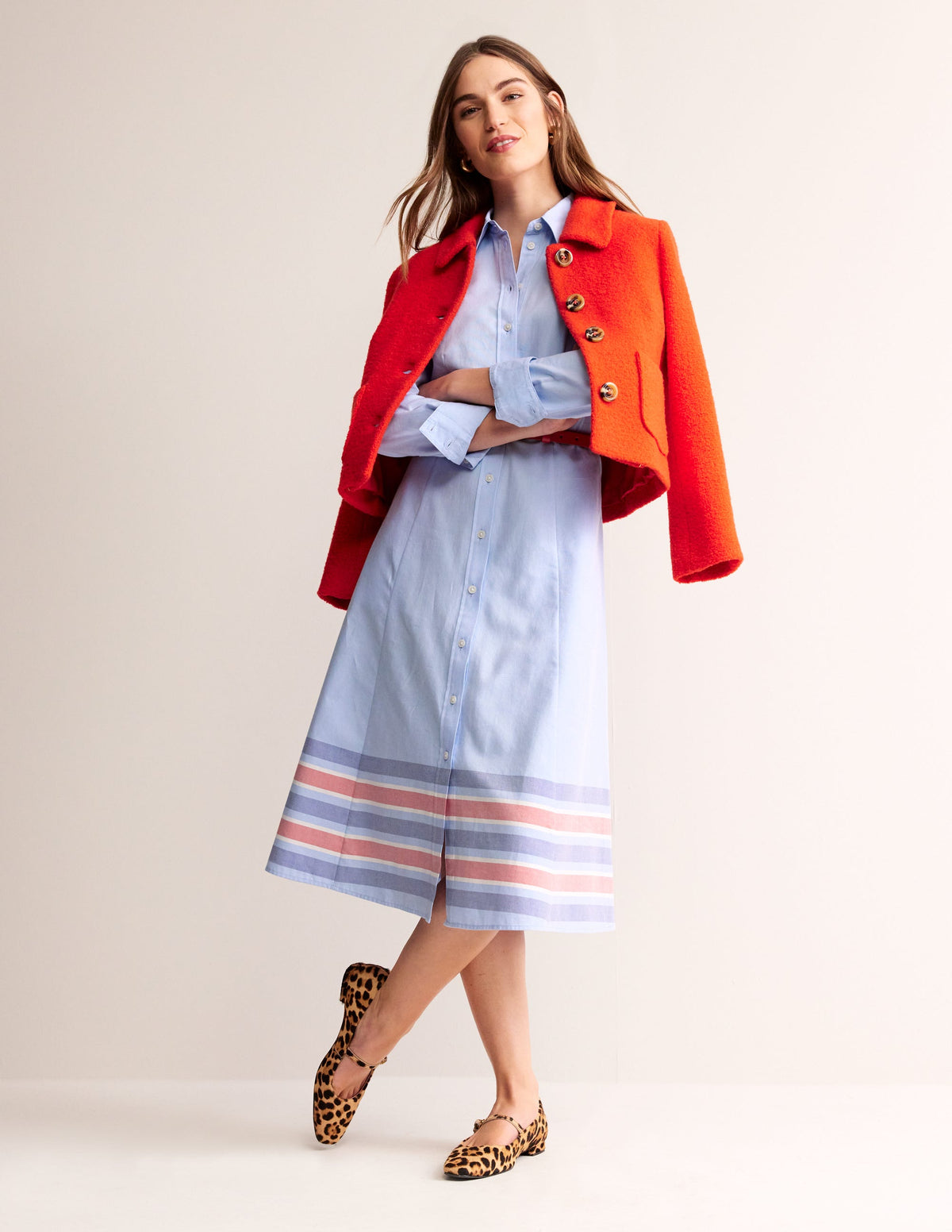 Kate Chambray-Hemdblusenkleid-Faux-Uni - Image 7
