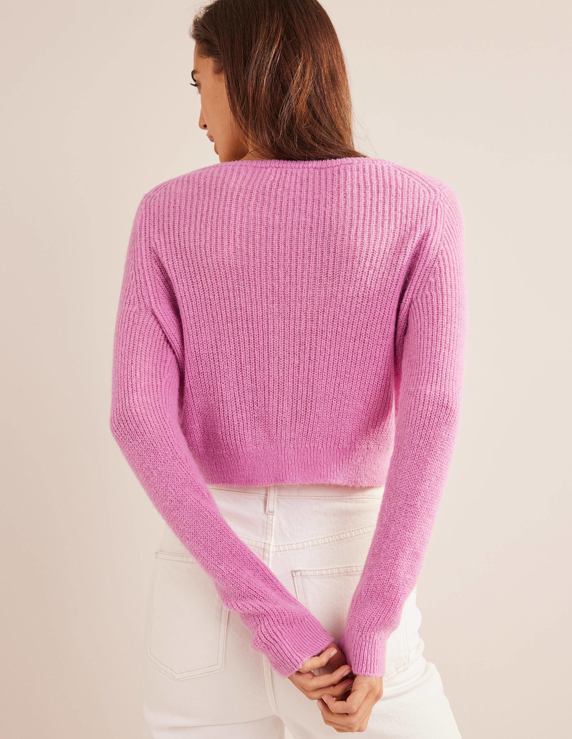 Gilet court duveteux-Rose lavande - Image 3