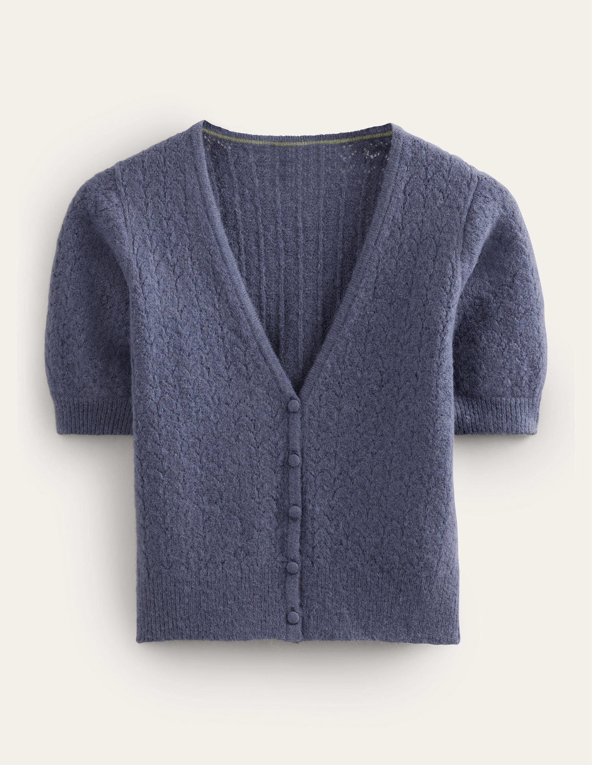 Gilet en pointelle-Bleu ombre nocturne - Image 5
