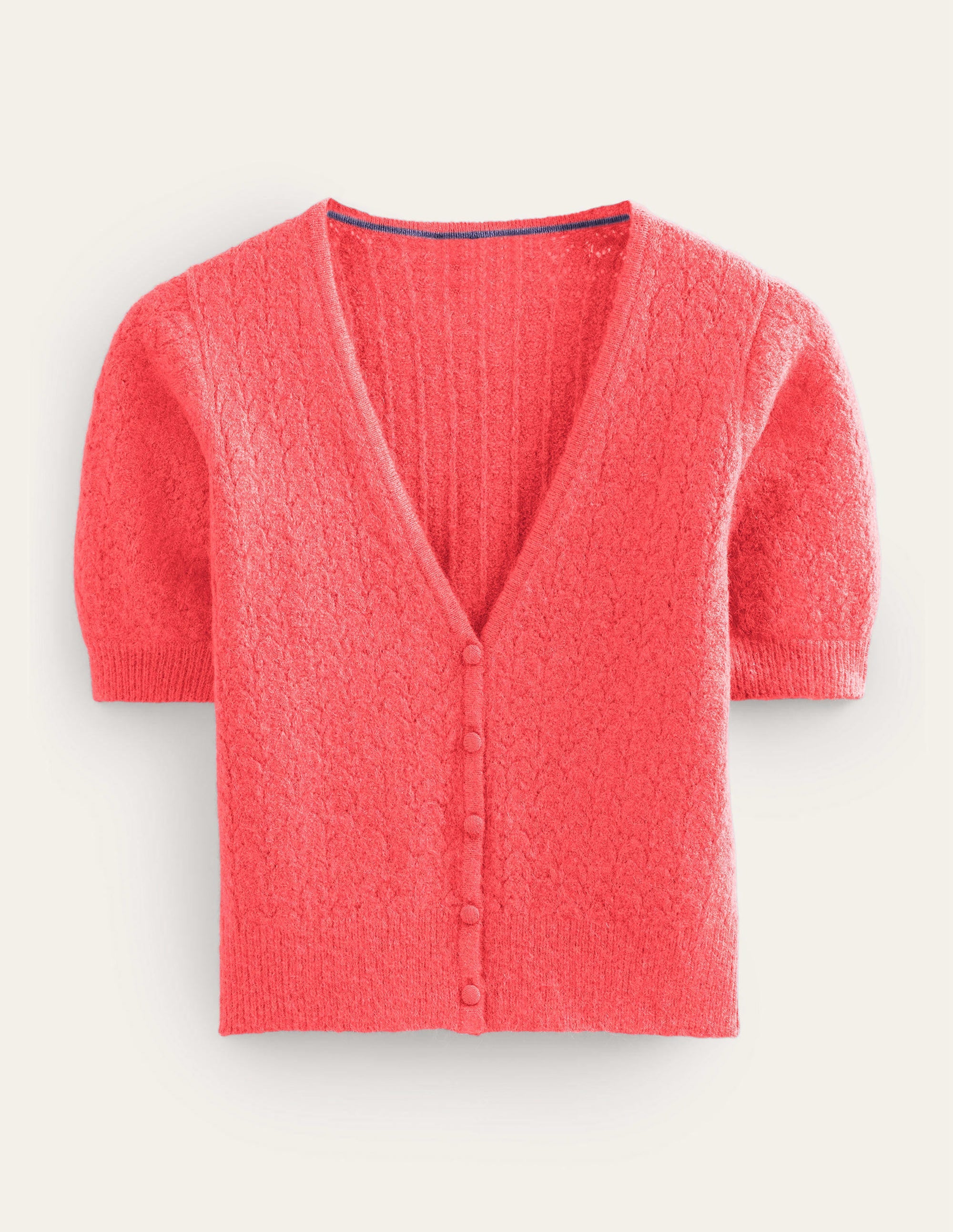 Gilet en pointelle-Corail - Image 5