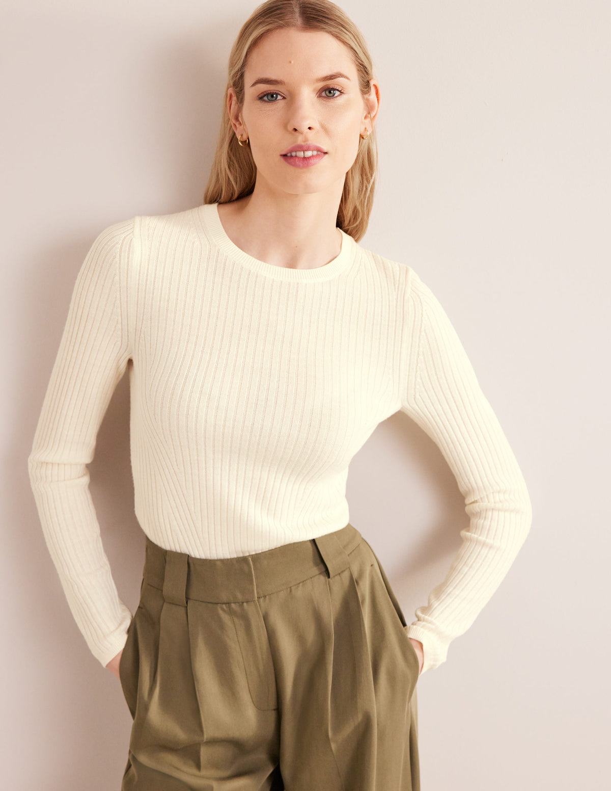 Rippstrickpullover aus Merinowolle-Pistazienschale - Image 4