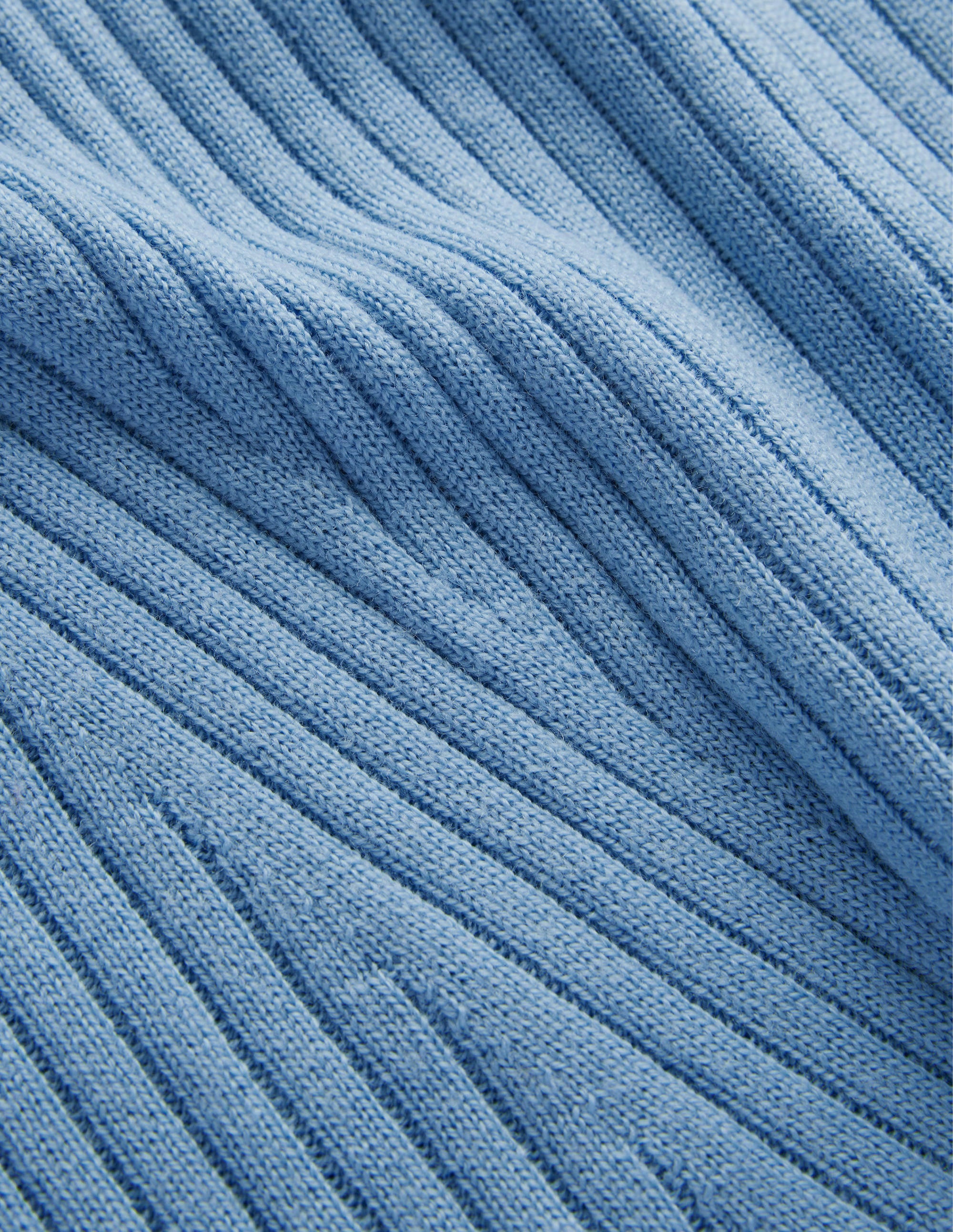 Rippstrickpullover aus Merinowolle-Flachsblau - Image 6