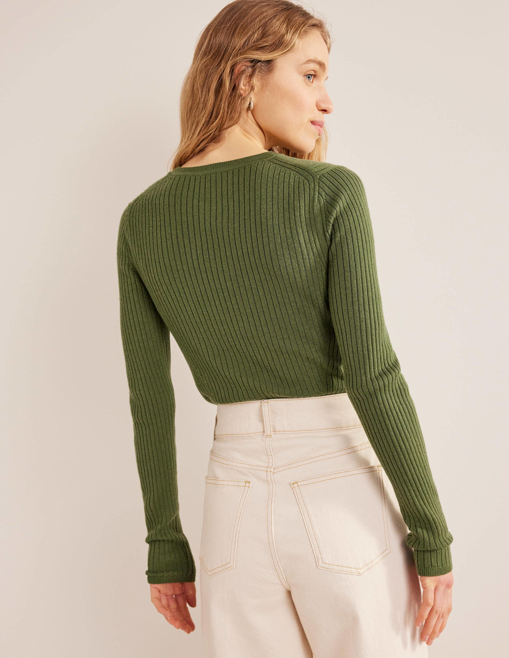 Pull côtelé en laine mérinos-Garde forestier - Image 3