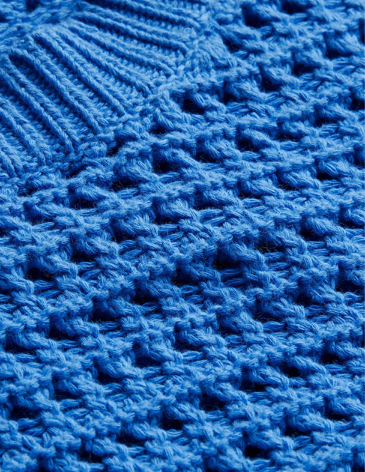 Cropped Crochet Jumper-Nebulus Blue