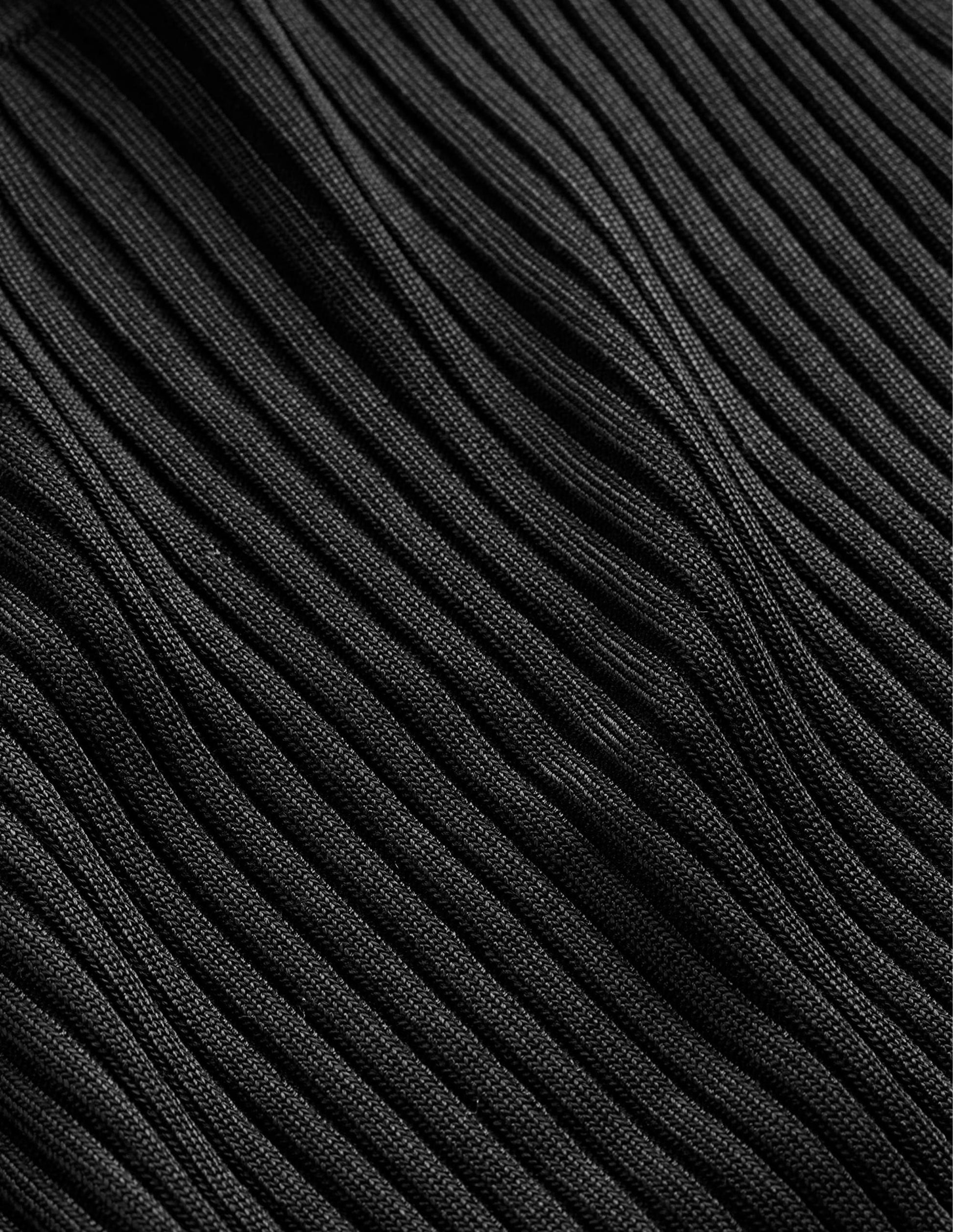 Gerippter Pullover mit U-Boot-Ausschnitt-Schwarz-6