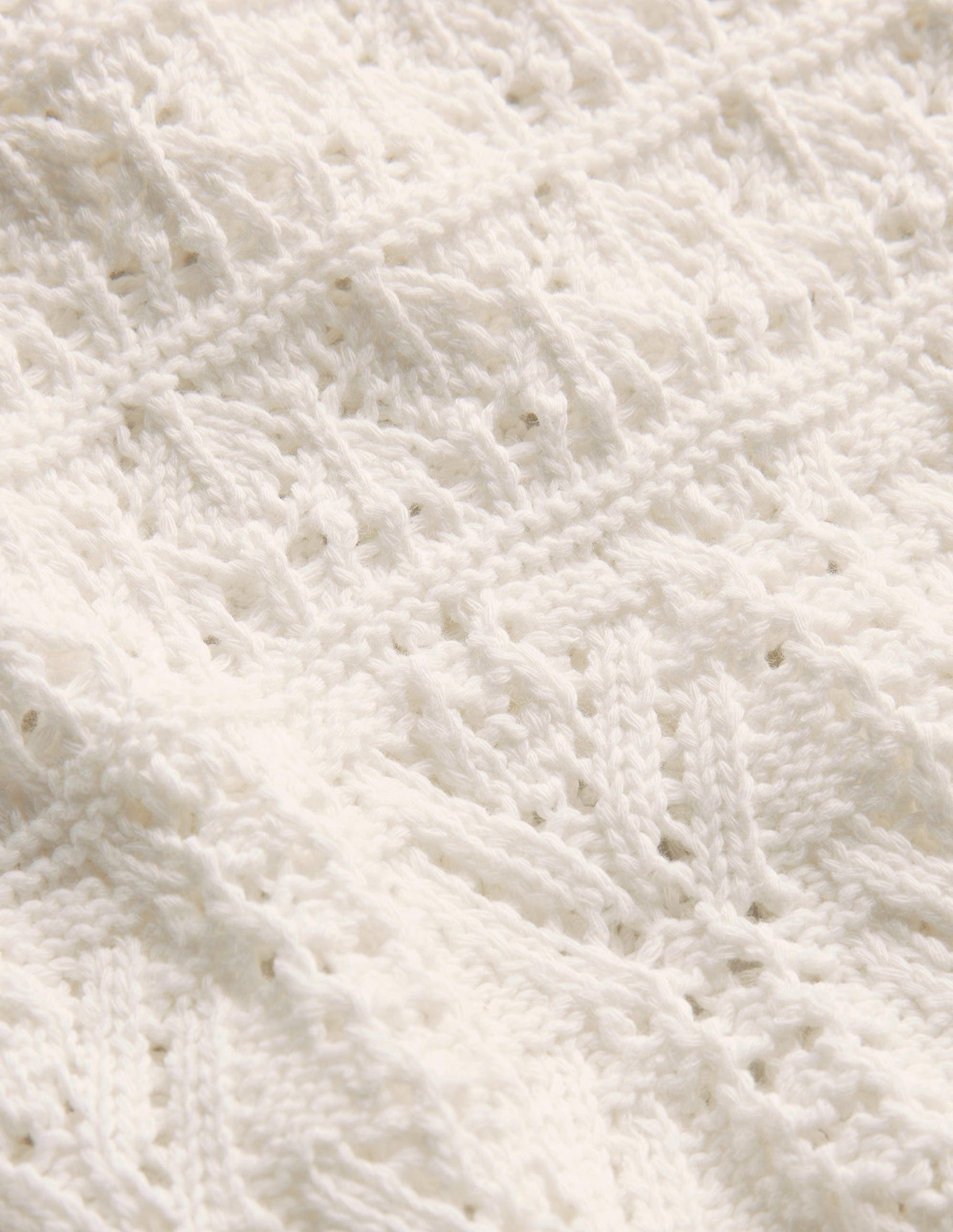 Pointelle Cotton Jumper-Warm Ivory-6