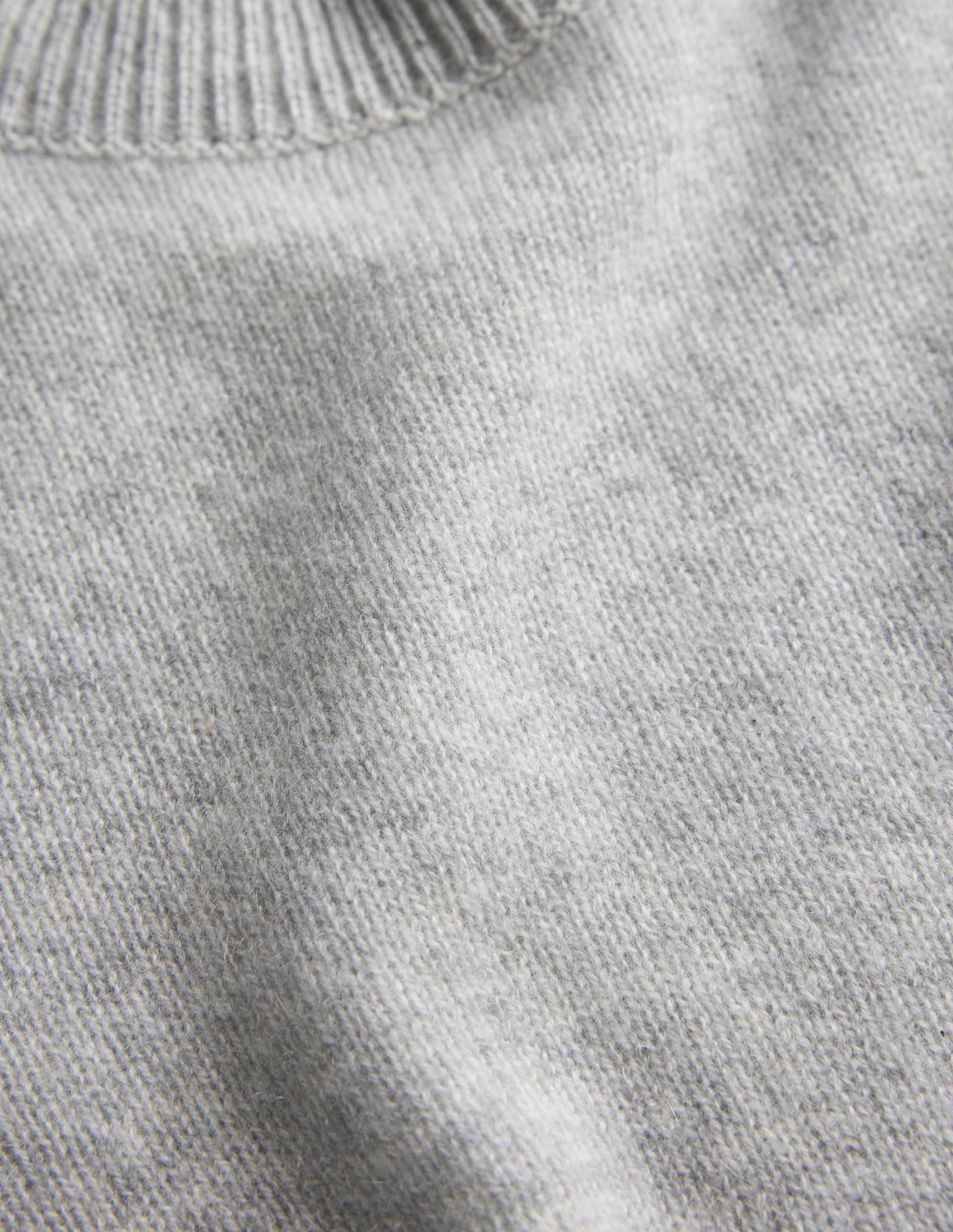 Kurzes Kaschmir-T-Shirt-Blassgrau meliert - Image 6