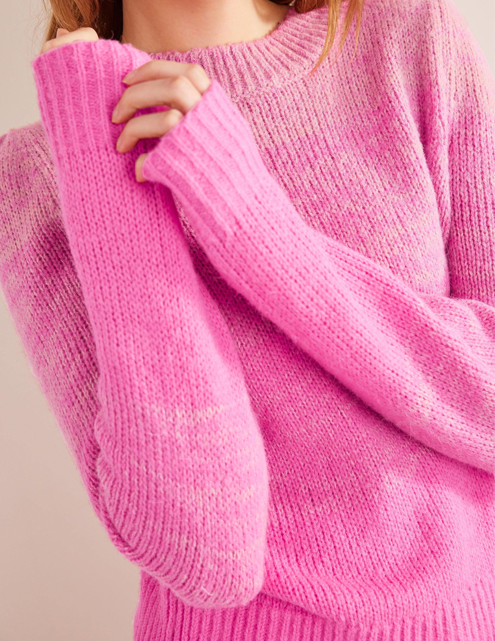 Flauschiger Pullover-Rosa, Farbverlauf - Image 2