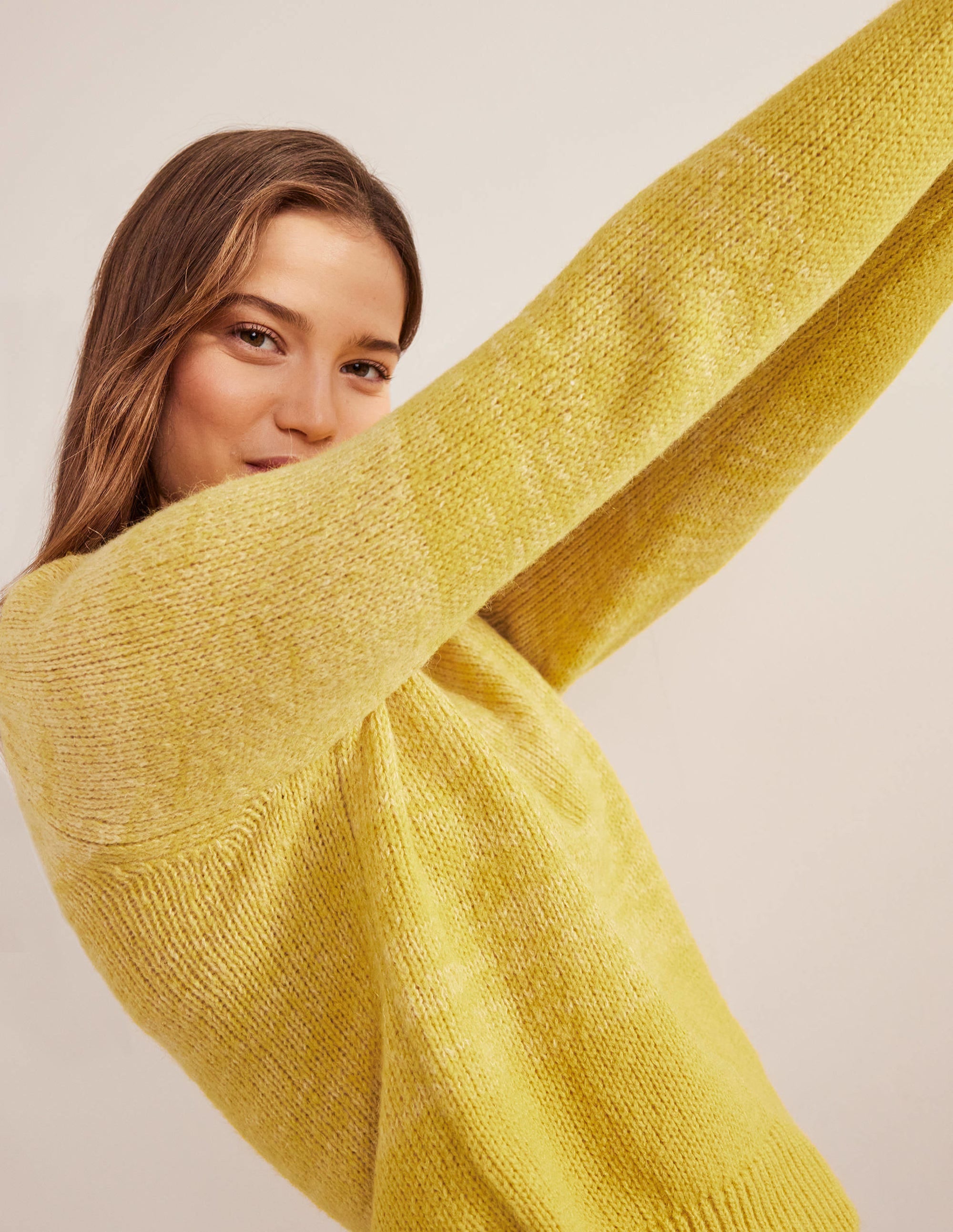 Pull duveteux-Dégradé jaune - Image 4