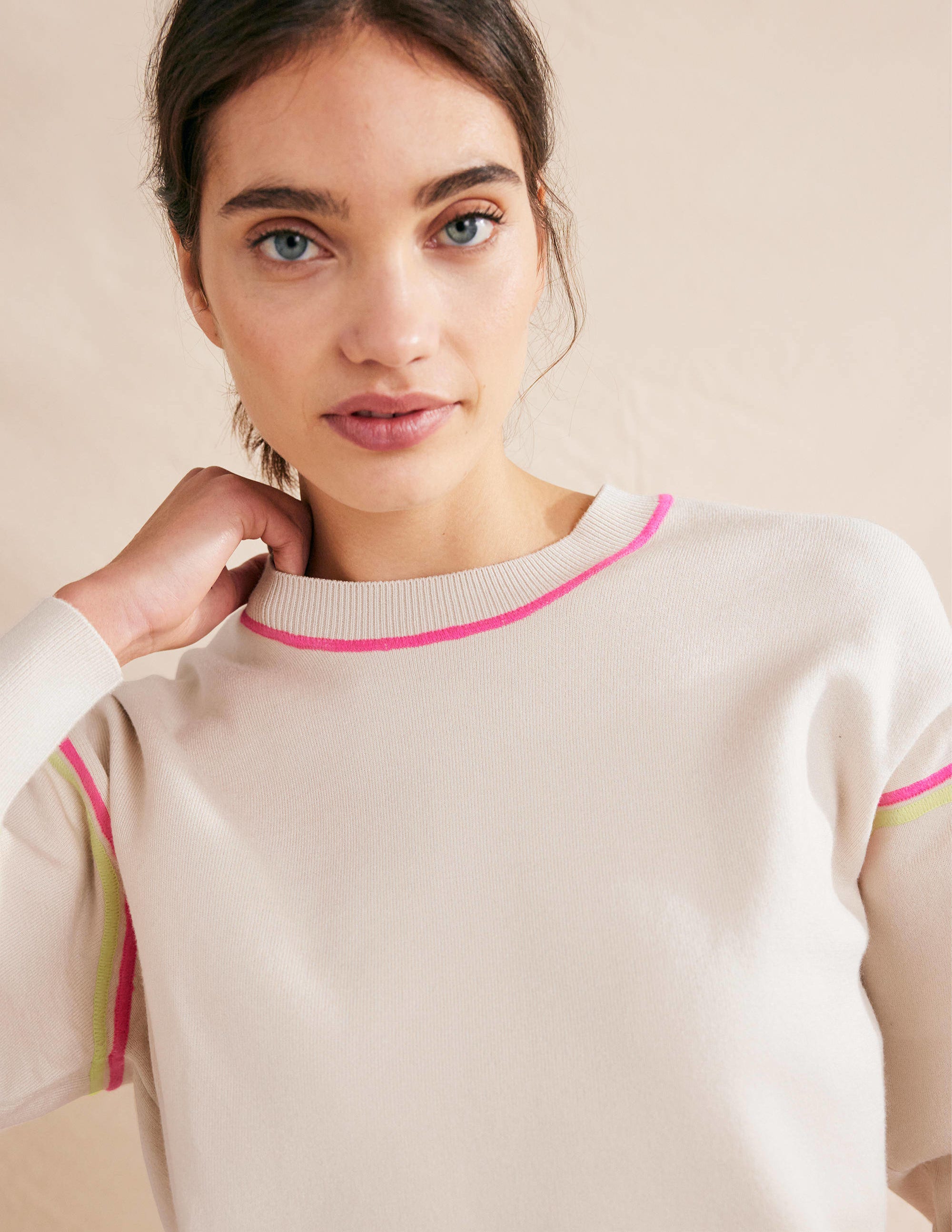 Sweat en maille-Ivoire chaud - Image 2