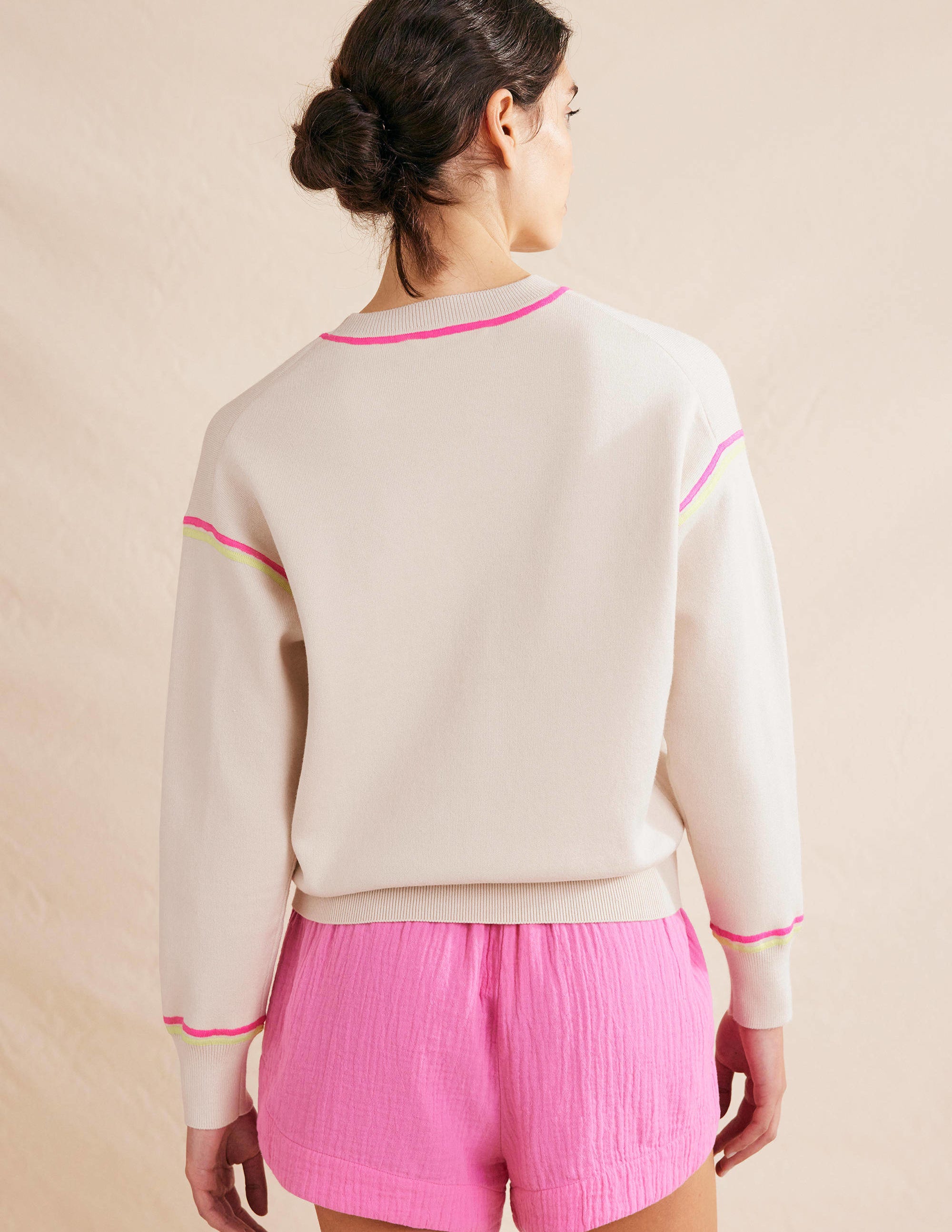 Sweat en maille-Ivoire chaud - Image 3