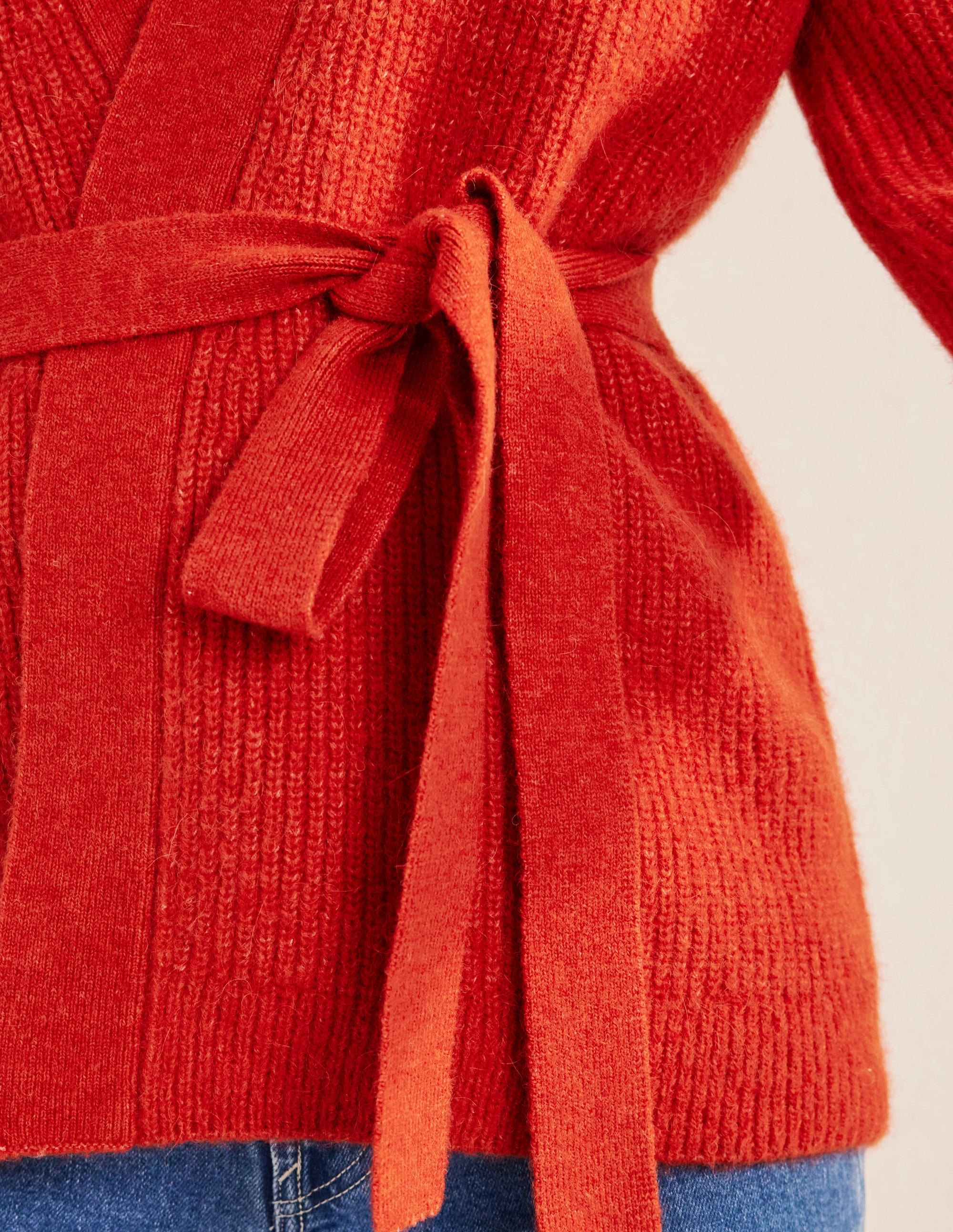 Gilet duveteux à ceinture-Tomate - Image 2