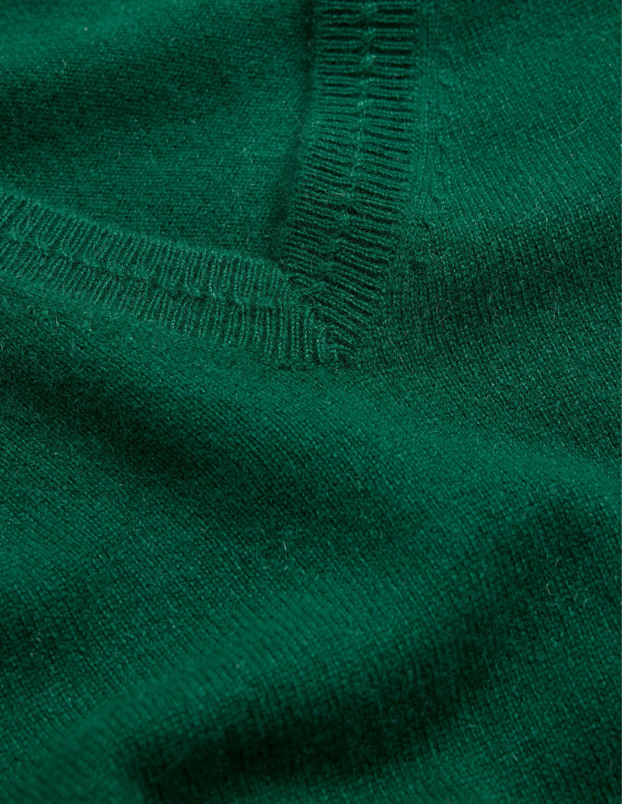 Pull Eva col V en cachemire-Forêt dense - Image 7