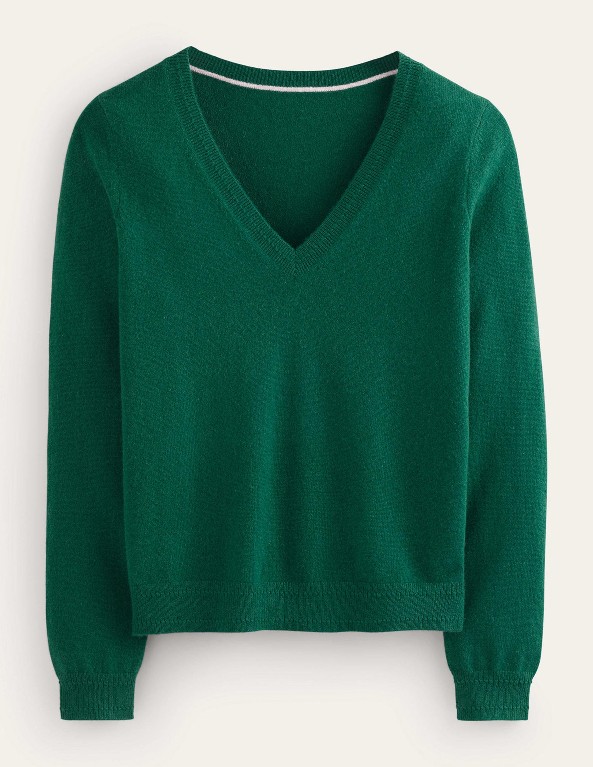 Pull Eva col V en cachemire-Forêt dense-6