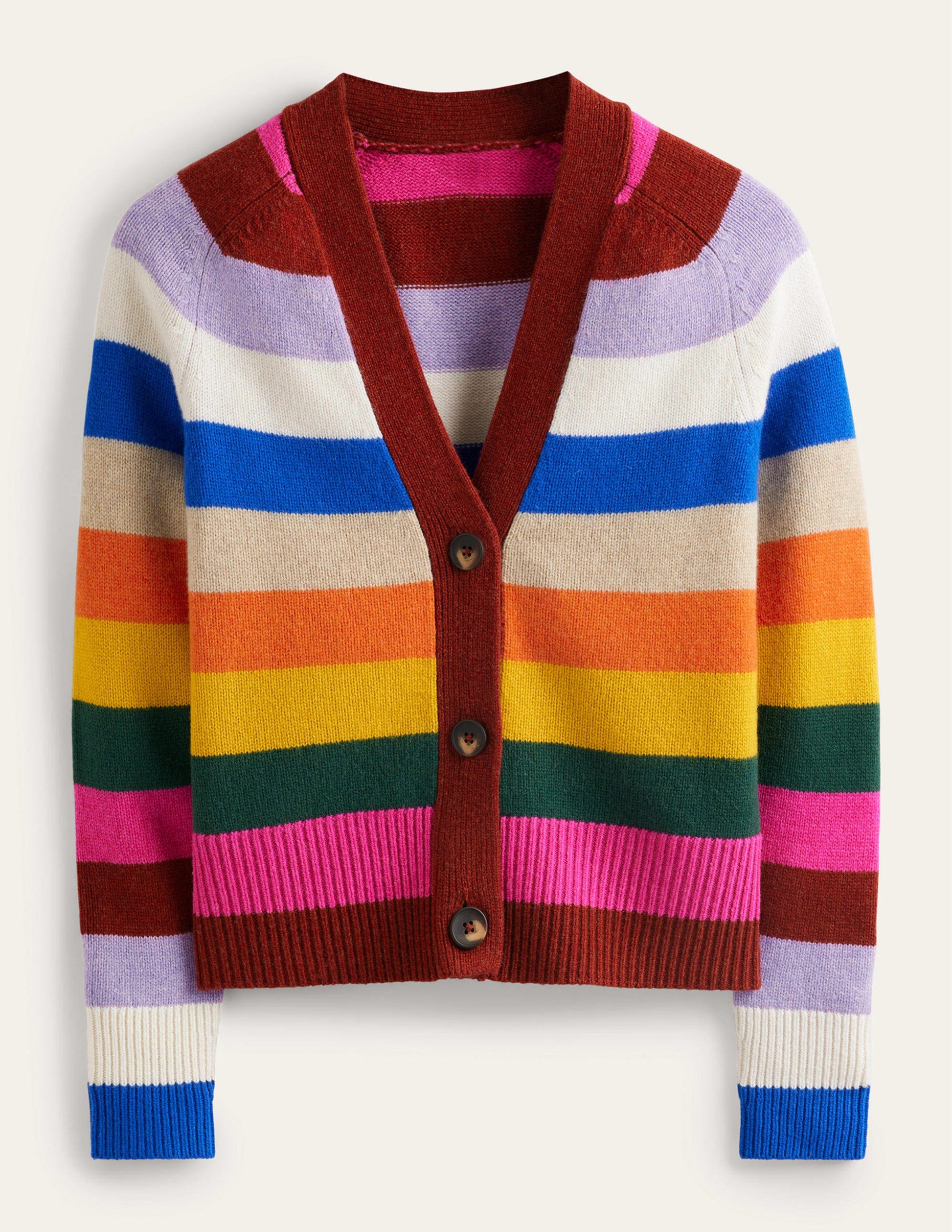 Gilet Olivia en laine mérinos-Arc-en-ciel multi-6