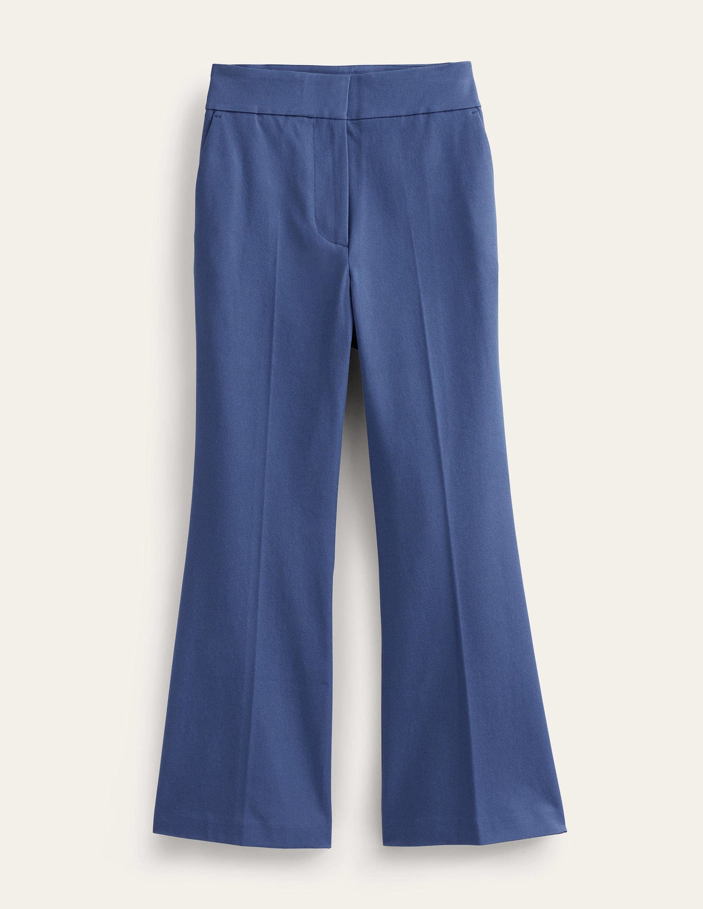 Ausgestellte 7/8-Hose mit 2-Wege-Stretch-Klassisches Blau
