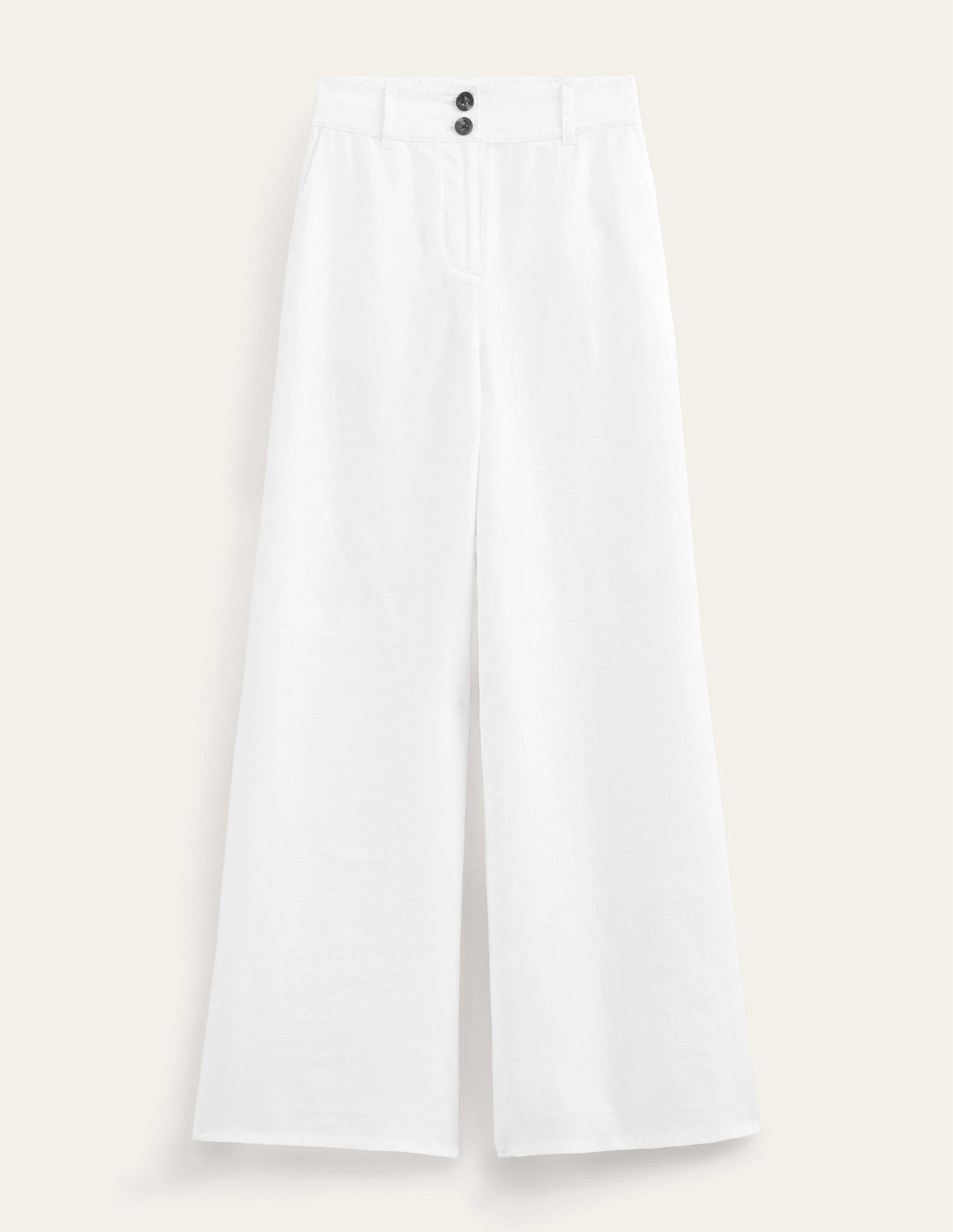 Pantalon Highbury en lin-Blanc-8
